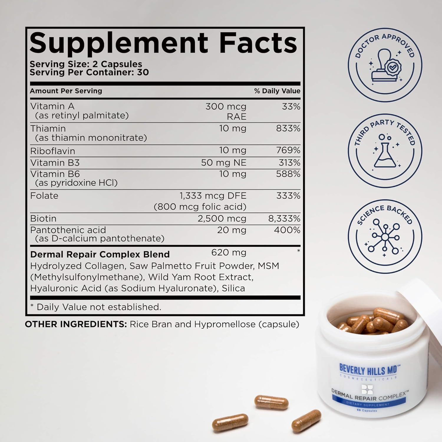 Beverly Hills MD Dermal Repair Complex Anti-Aging Supplement