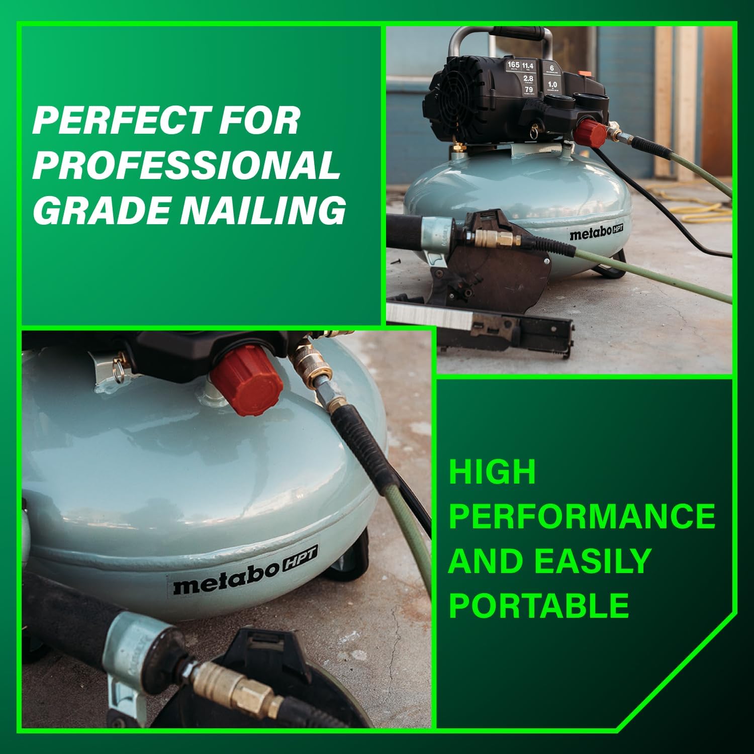 Metabo HPT Portable Pancake Air Compressor, 6 Gallon 200 PSI, EC914S