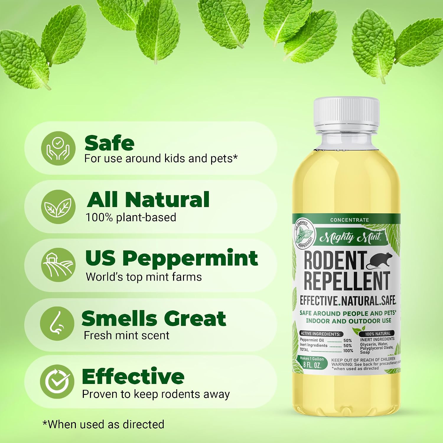 Mighty Mint Peppermint Oil Rodent Repellent Spray, 16 oz
