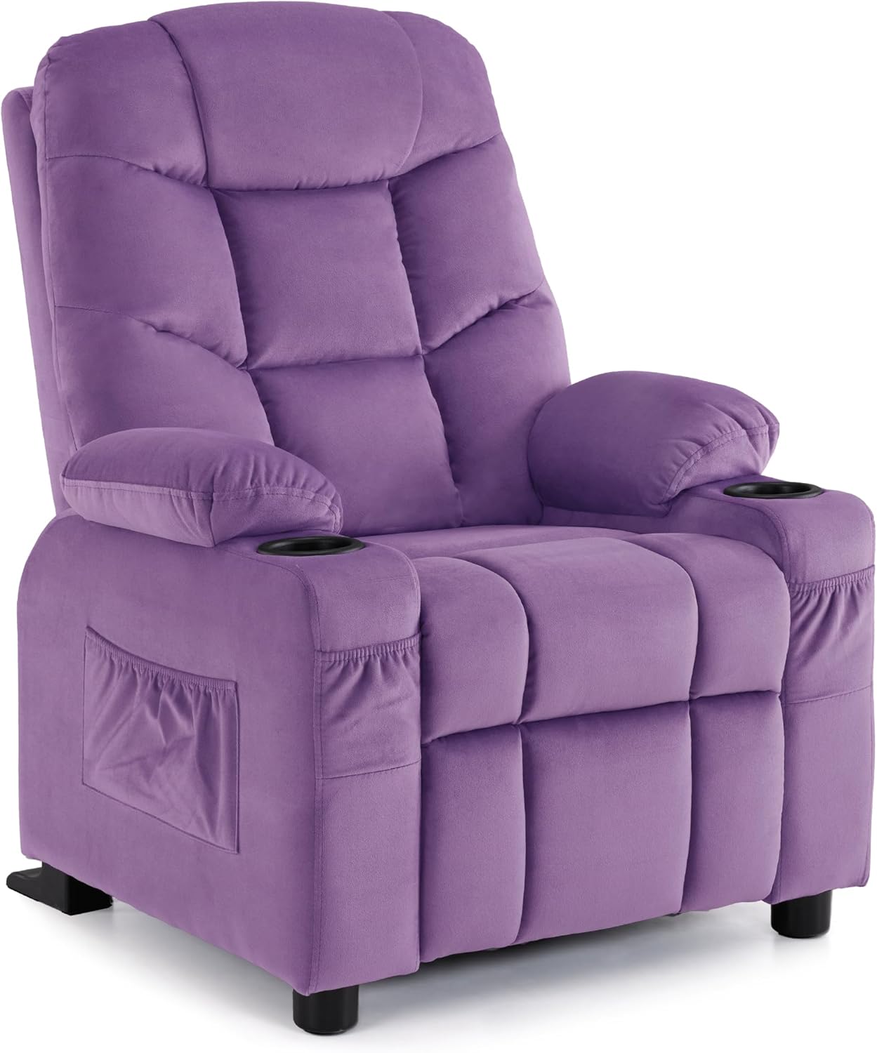 MCombo Big Kids Recliner for Ages 3+, Toddlers Recliner 7355 Velvet, Blue