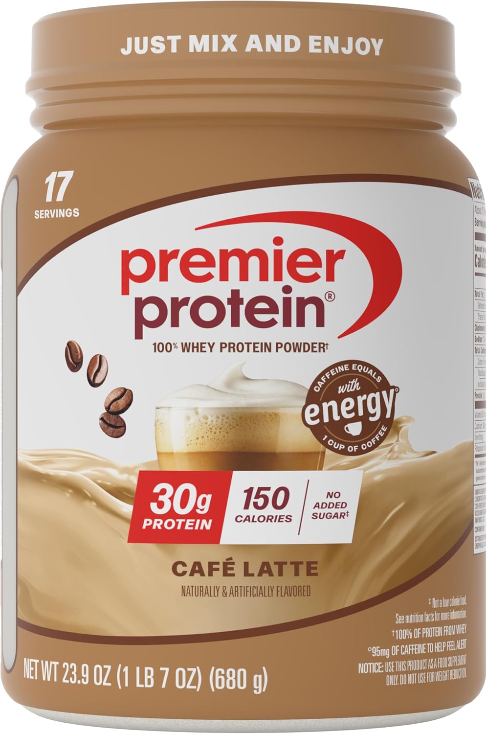 Premier Protein 30g High Protein Powder, 100% Whey, Chocolate, 17 Servings | No Added Sugar, Supports Muscle Health, Soy & Gluten-Free, 1.44 lb