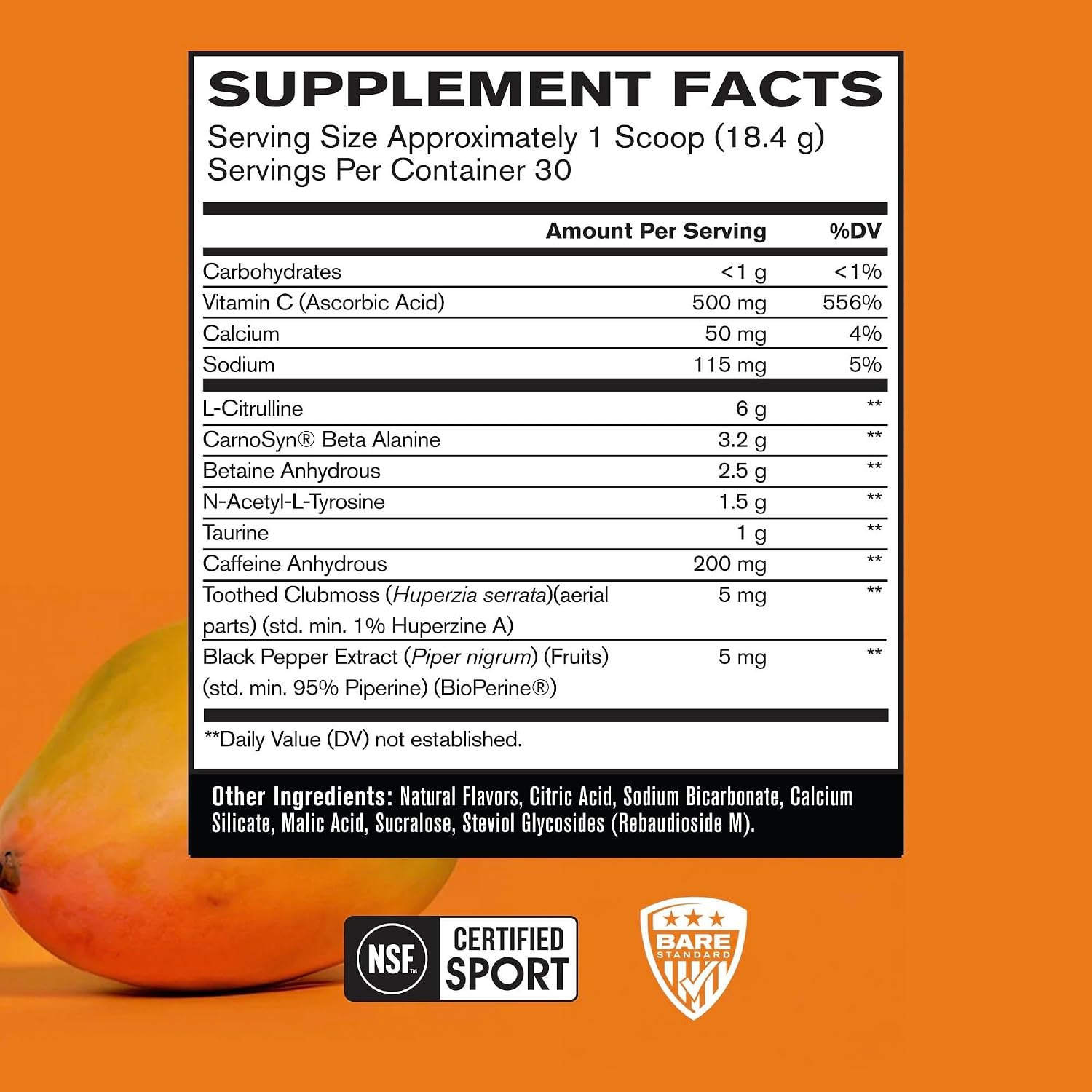 BARE PERFORMANCE NUTRITION BPN Flight Pre Workout, Supports Energy and Mental Focus, Improved Endurance & Muscle Pumps with CarnoSyn® Beta Alanine