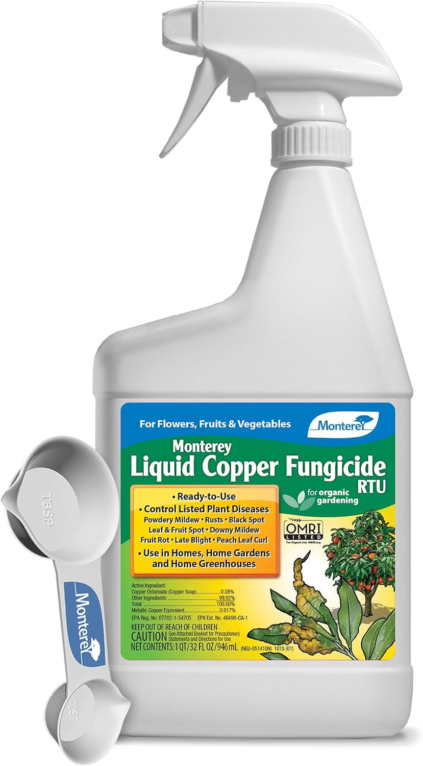 Monterey Liqui-Cop Fungicidal Spray, 32 oz with Measuring Spoon
