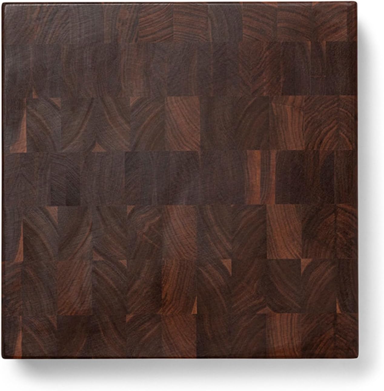 John Boos CCB Series Square Wooden Maple Cutting Board 12”x12” – 3” Thick, 13-lb Reversible Butcher Block with End-Grain & Finger Grips – Made in the USA