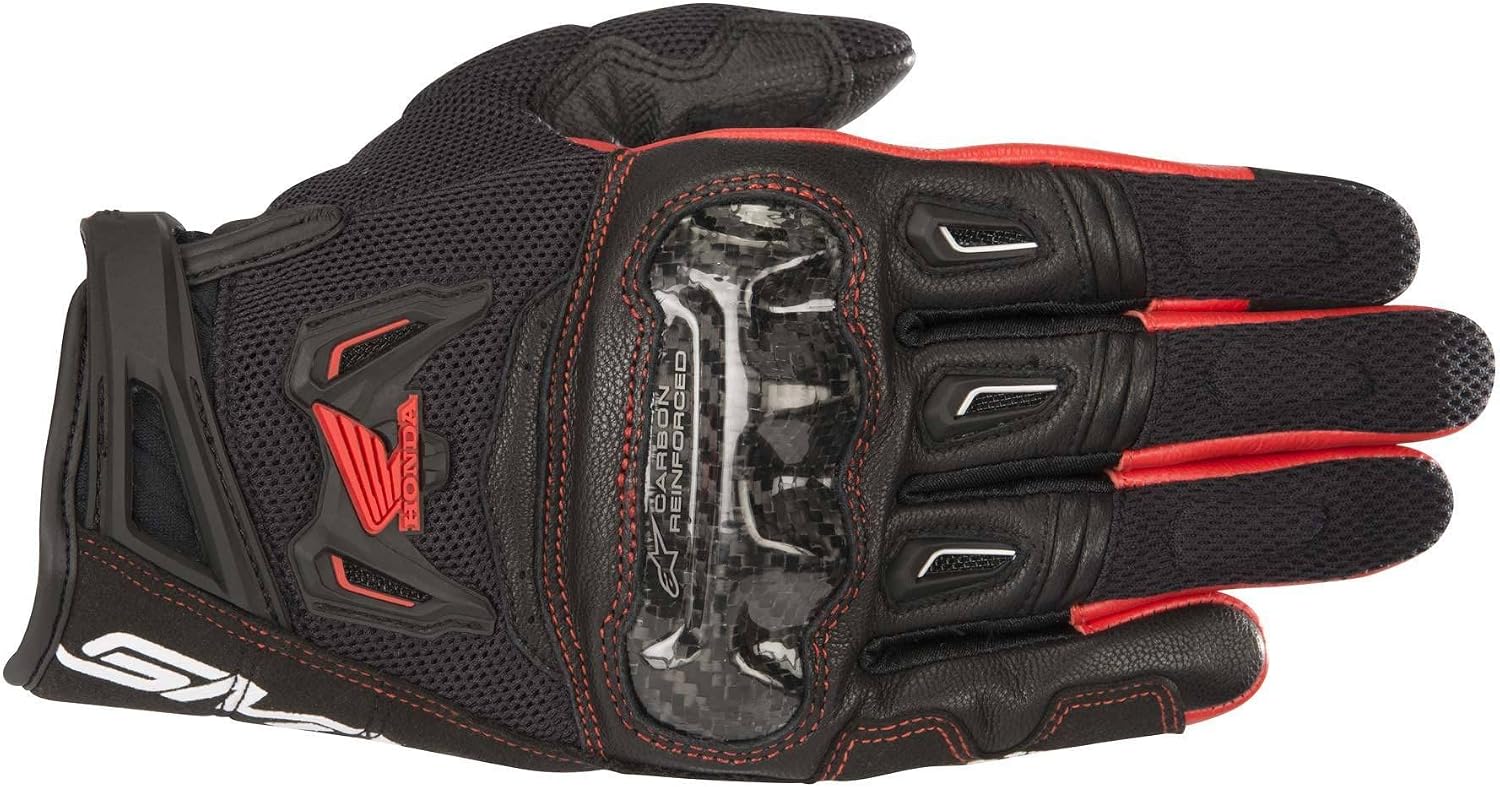 Alpinestars Honda SMX-2 Air Carbon V2 Gloves, XL, Black/Red- Honda
