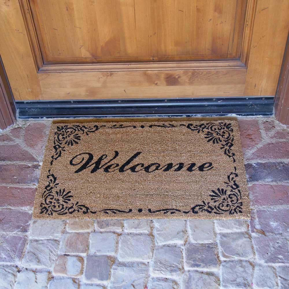 Rubber-Cal "Classic American Welcome Mat Coir Matting, 18 by 30-Inch