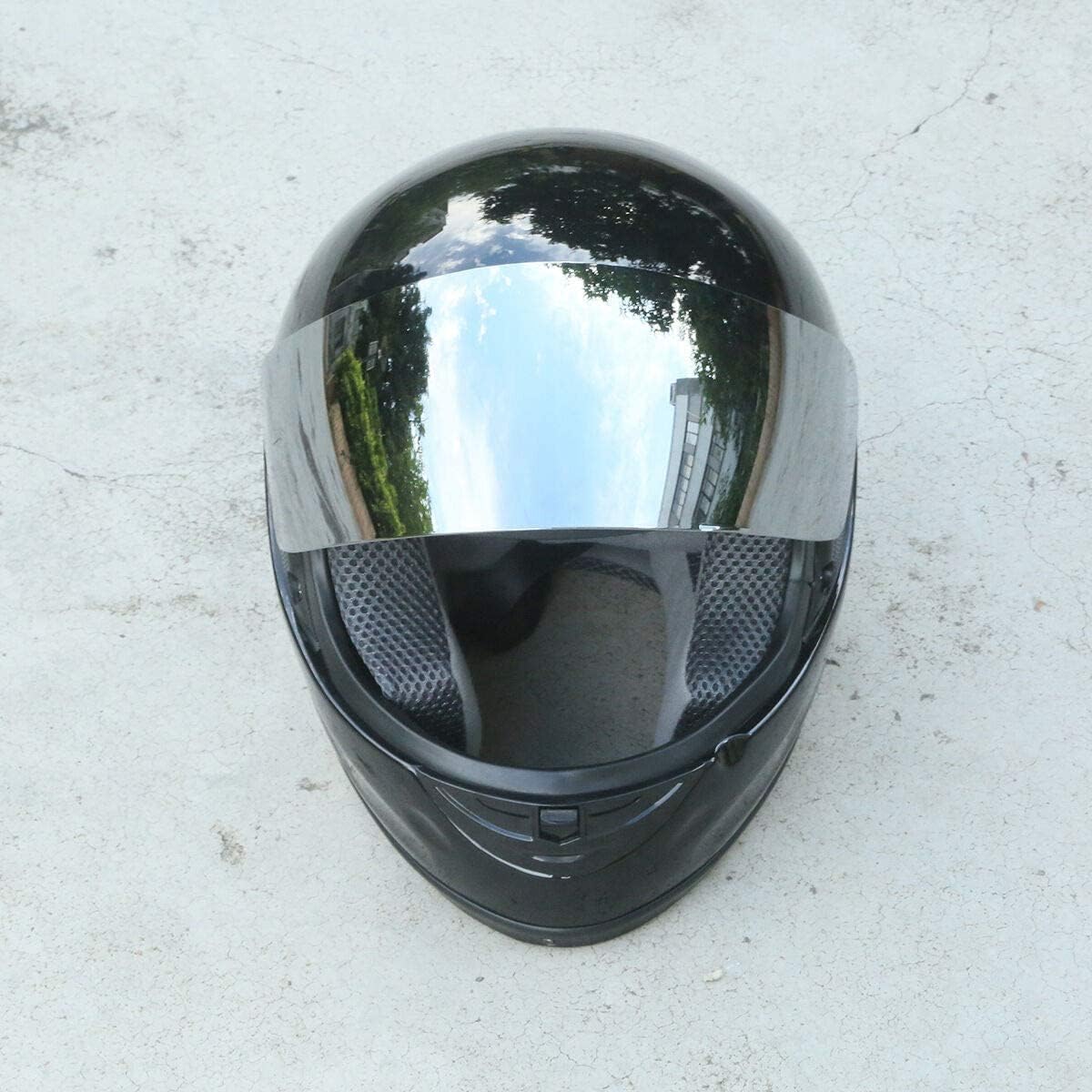 TCMT Adult Full Face Street Dirt Bike ATV Off-Road Motorcycle Helmet DOT | Washable Inner Liner, Optimized Airflow Vents, Gloss Black