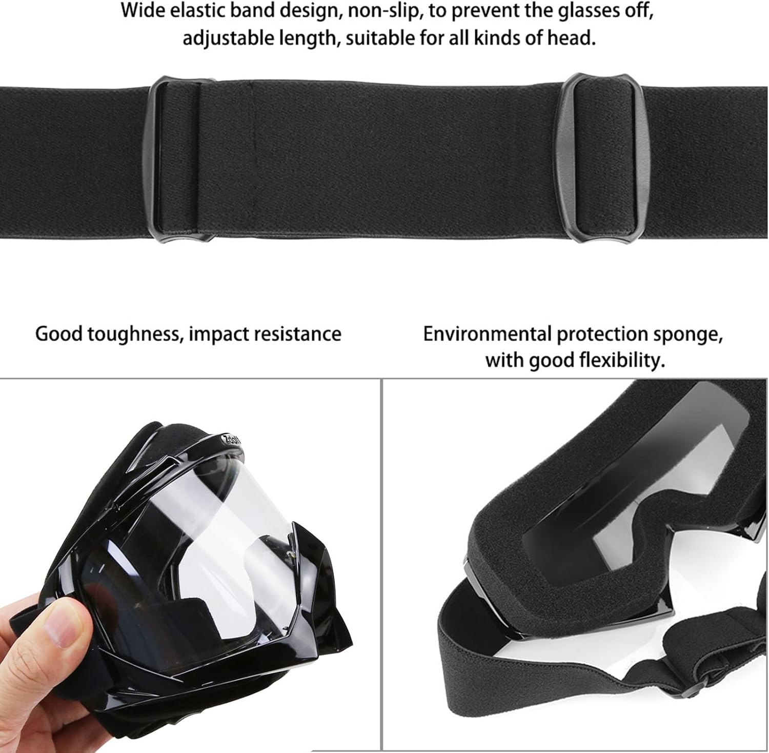 Dirt Bike Goggles, ATV Motorcycle UTV MX OTG Accessories Goggle Glasses & Anti Fog Ski Goggles, Racing Skiing Dirtbike