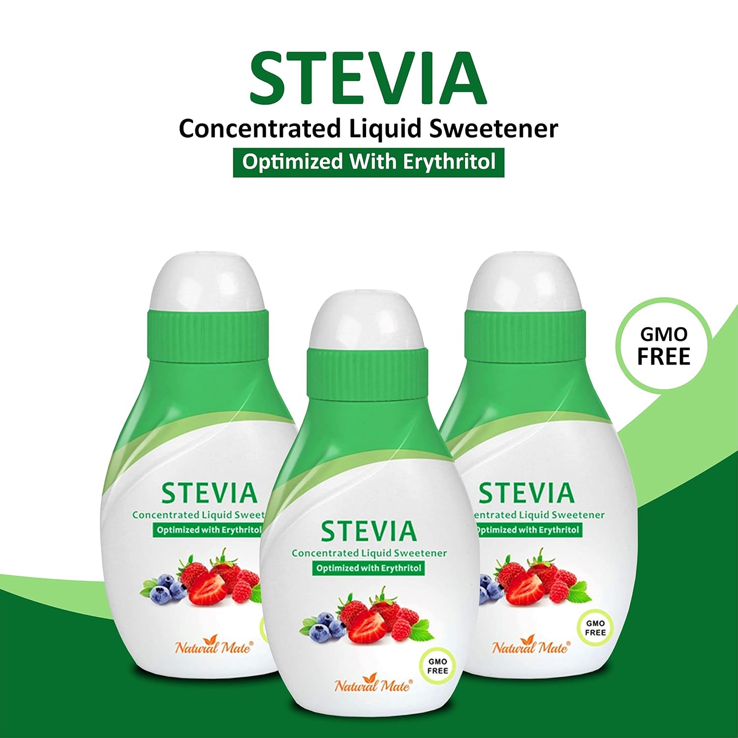 Stevia Concentrated Liquid Sweetener (Optimized with Erythritol) 1.33 FL OZ (37 mL) – 2 Pack