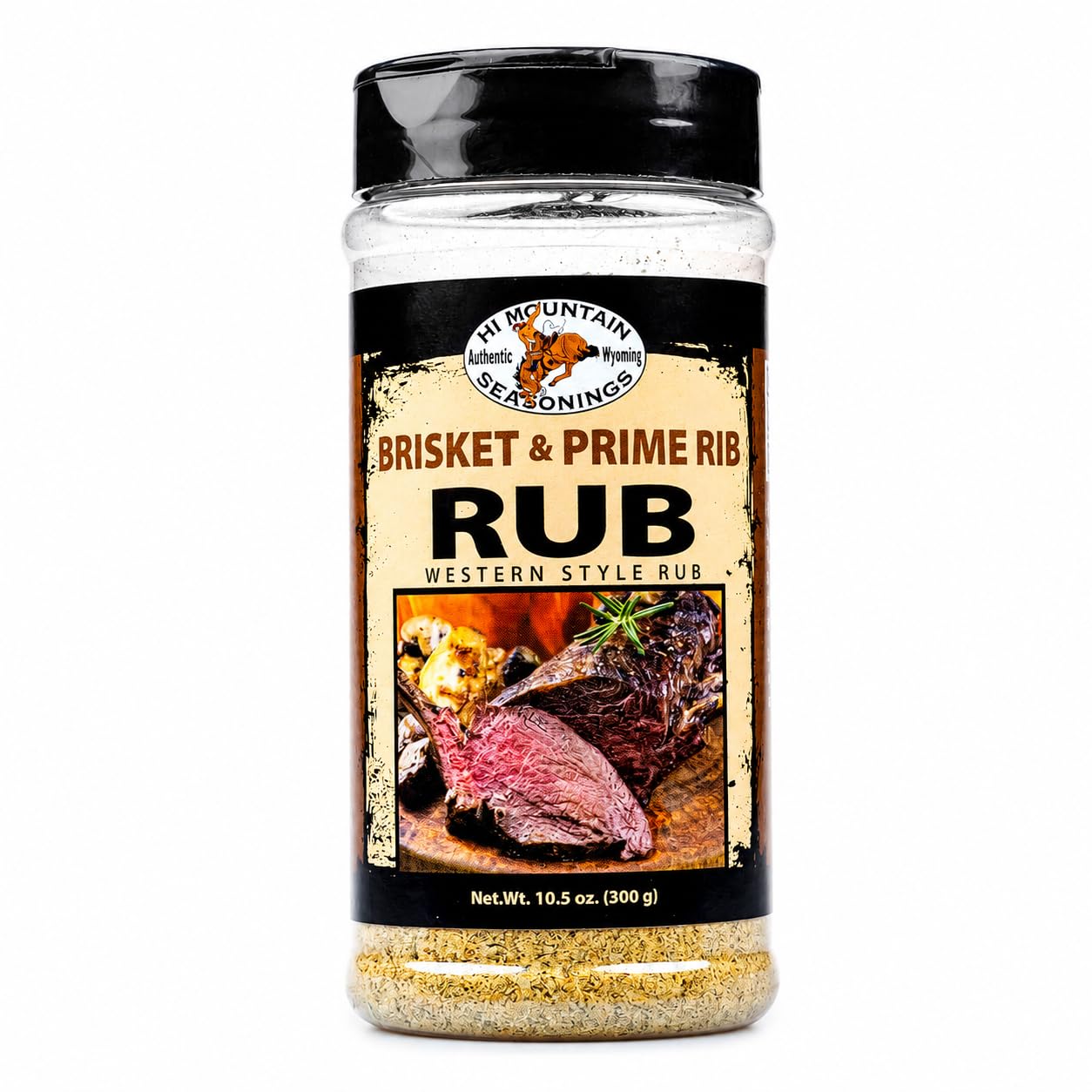 Hi Mountain | GARLIC PEPPER RUB | Meat Seasoning | 11 oz | Garlic pepper seasoning for beef, pork, venison, deer, elk, chicken, burgers, and vegetables