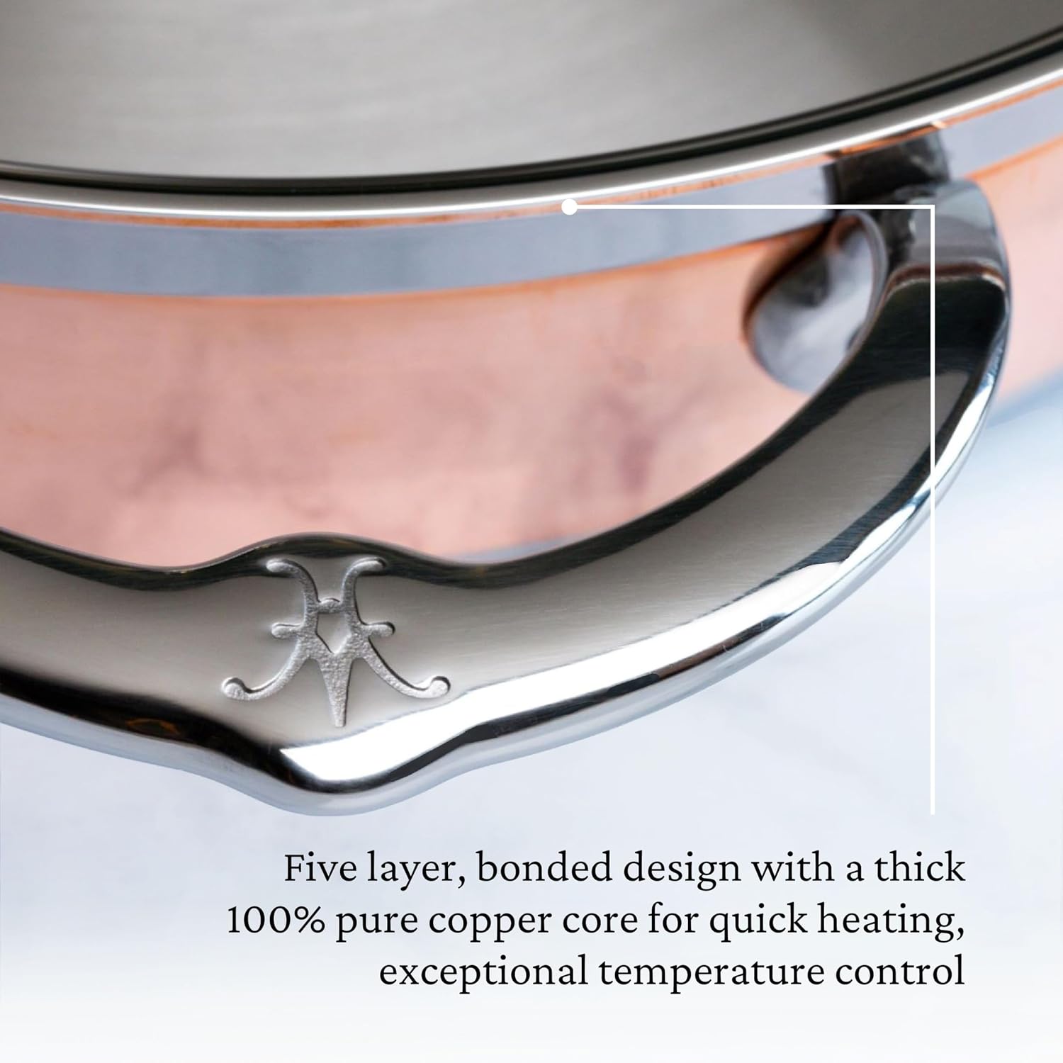 Hestan - CopperBond Collection - 100% Pure Copper Frying Pan, Induction Cooktop Compatible, 8.5-Inch