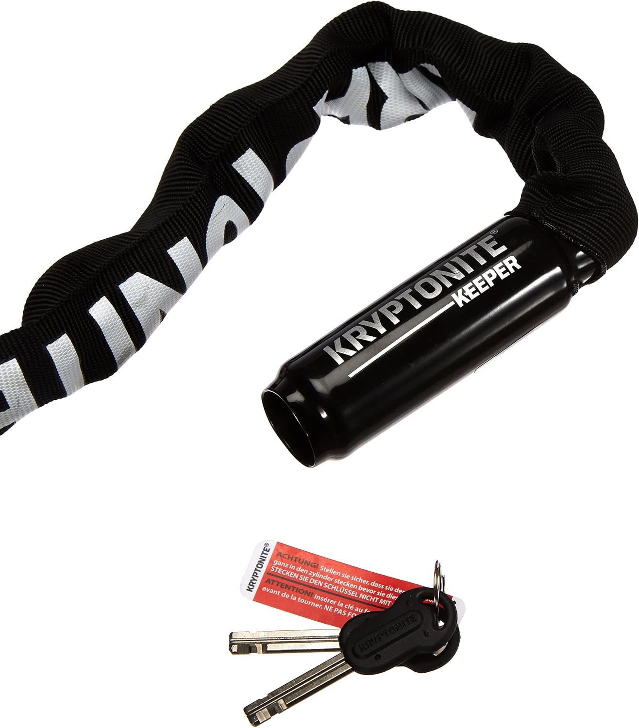 Kryptonite Keeper 712 Bike Chain Lock, 4ft Heavy Duty Anti-Theft Lock | Weather-resistant, 120cm long, hardened steel 7mm links, 2 keys