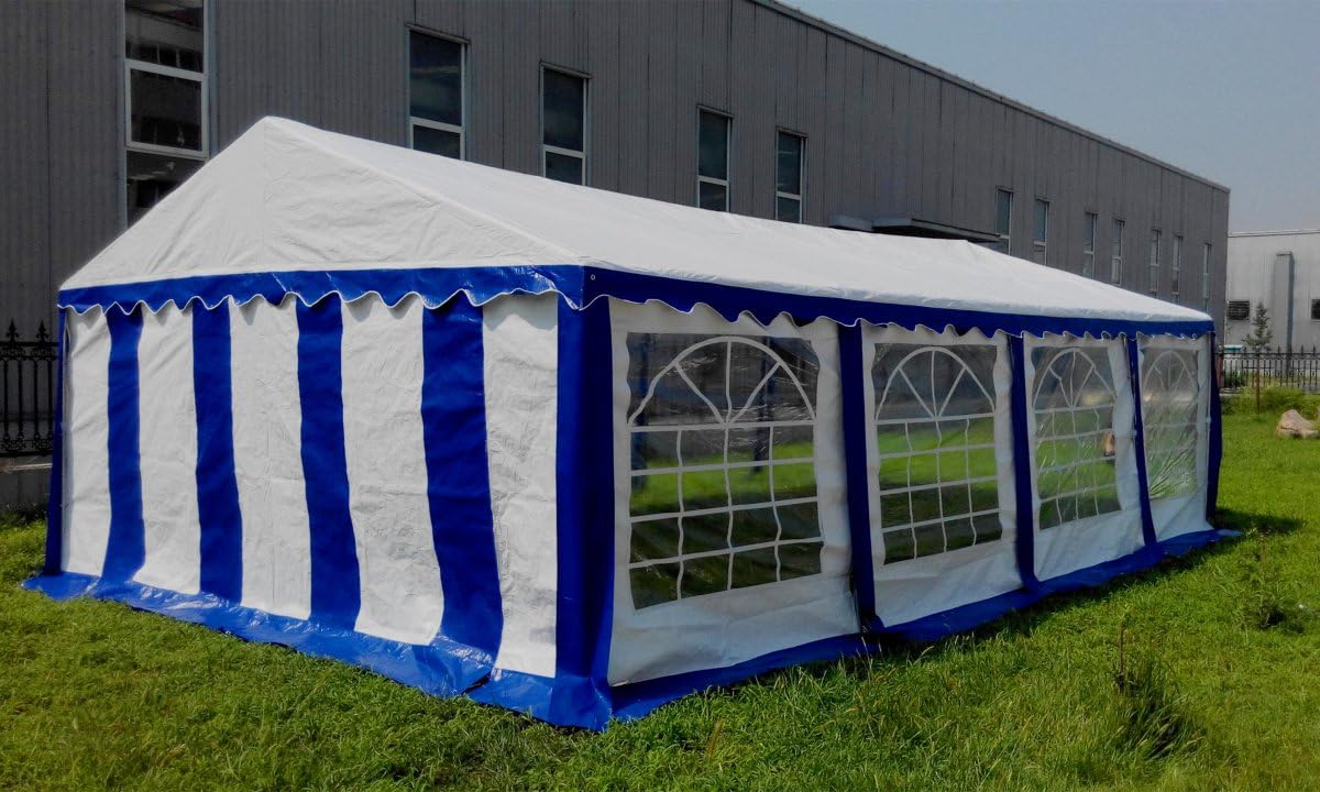 AMERICAN PHOENIX Party Tent 20x20 ft Heavy Duty Canopy Shelter for Wedding Event Fair with Fire Retardant Roof with Sidewalls and Windows White (20x20 - PE)