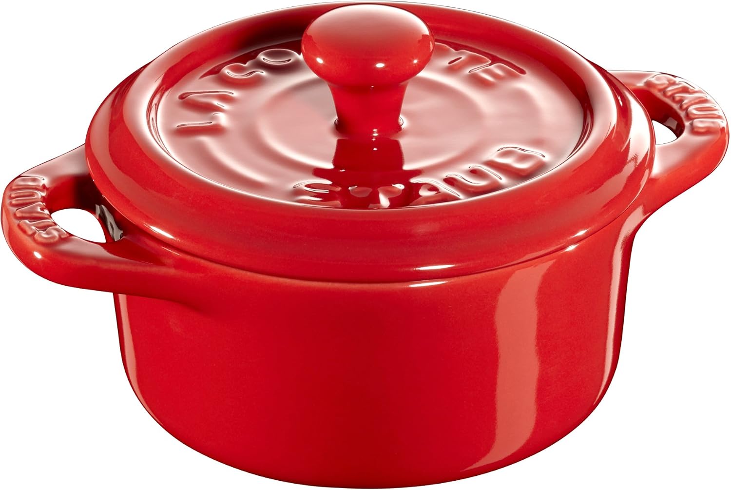 STAUB Ceramic Dutch Oven 3-piece Mini Round Cocotte, Dark Blue