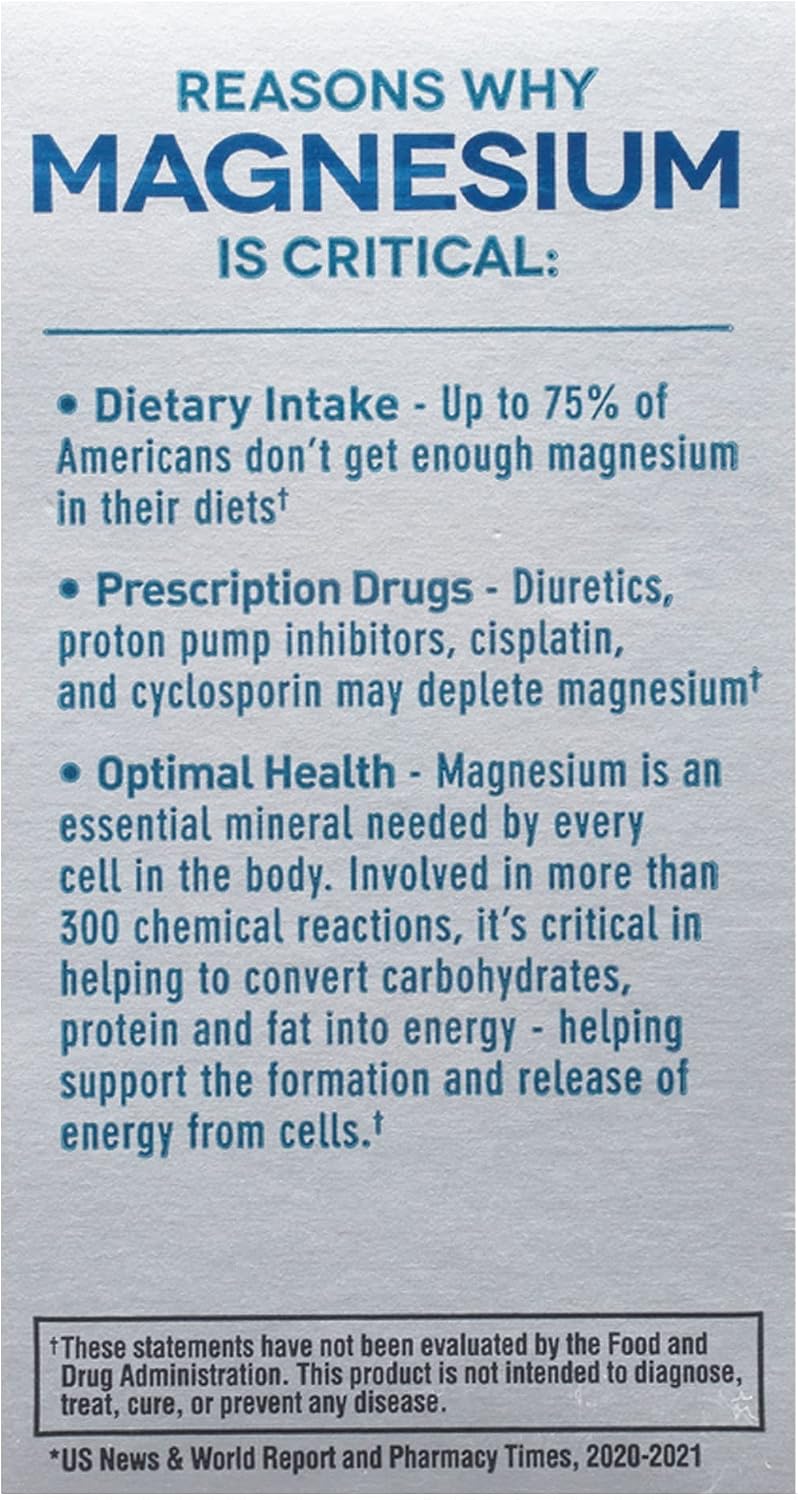 Mag-Ox Magnesium Supplement, Pharmaceutical Grade Magnesium Oxide 483mg, Most Concentrated Form of Magnesium, 120 Tablets