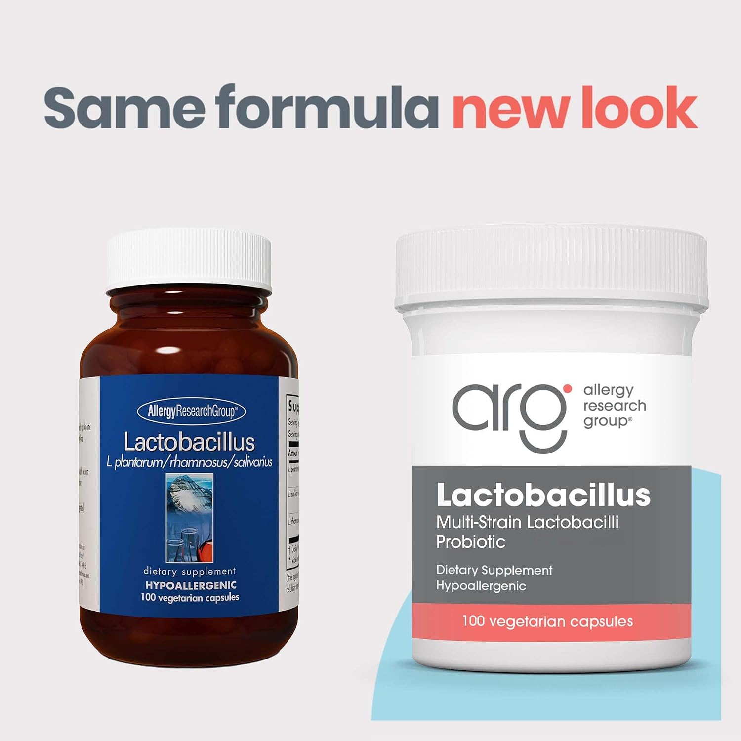 Allergy Research Group ARG Lactobacillus - Multi-Strain Probiotic Capsule - Gut & Digestive Health Support - Dairy Free