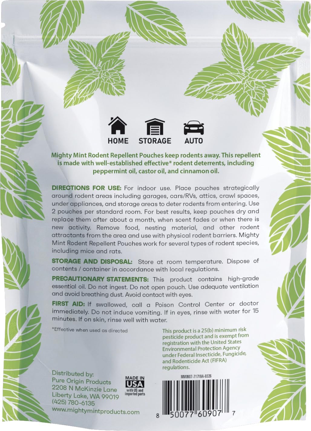 Mighty Mint Peppermint Oil Rodent Repellent Spray, 16 oz