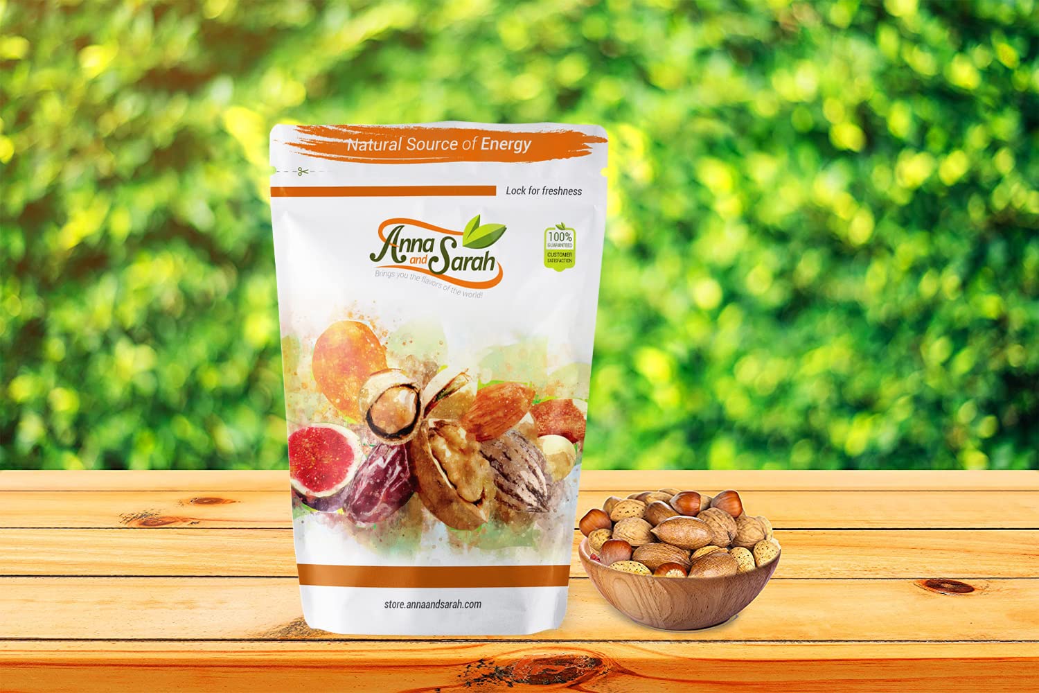 Anna and Sarah Premium Mixed Nuts in Shell, 4 Pound Bag, California Jumbo Chandler Walnuts, Georgia Extra Large Pecans, California Almonds