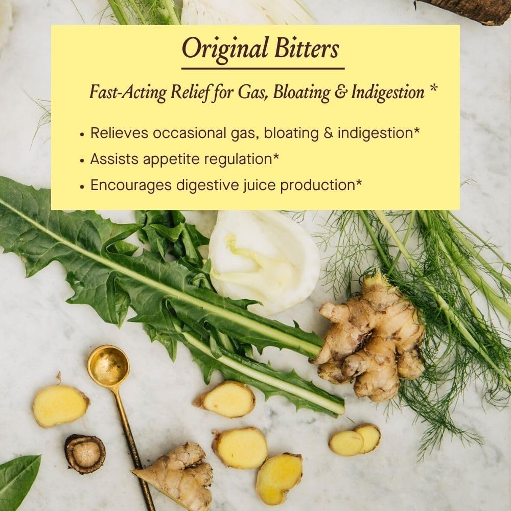 Urban Moonshine Original Digestive Bitters - Debloat - Gut Health - 2 Fl Oz | Fast-Acting Bitters for Digestion - Relieves Occasional Heartburn & Indigestion - Appetite Regulation - Certified Organic