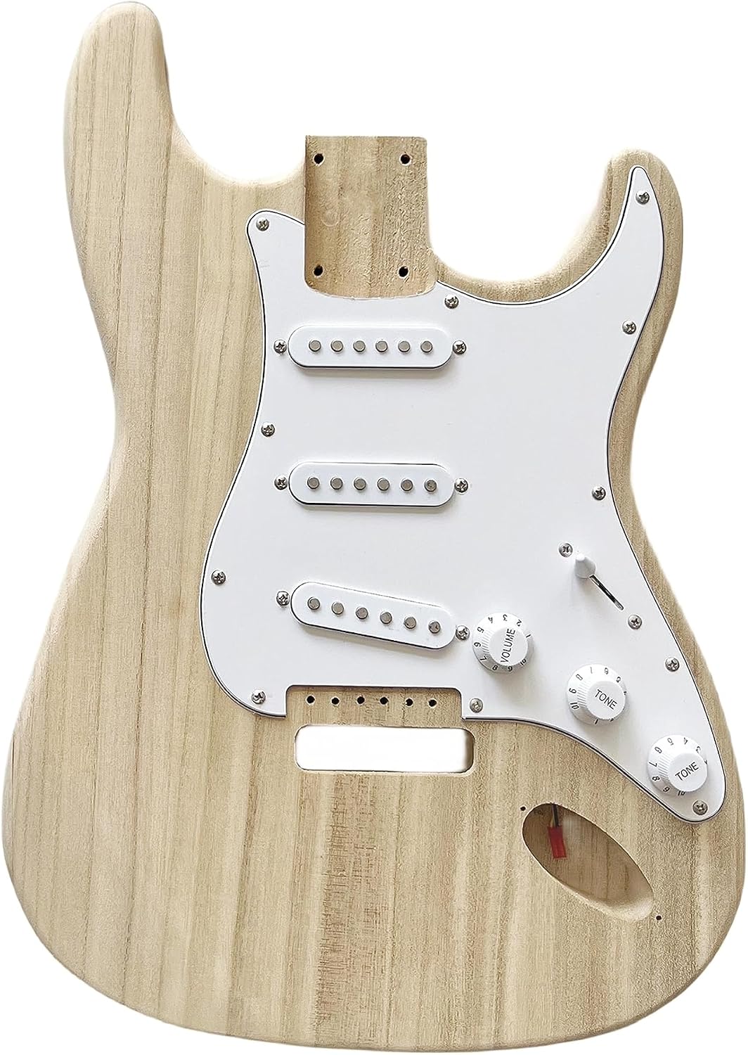 DBL ST Style DIY Electric Guitar Kit,Paulownia Body and Maple Neck