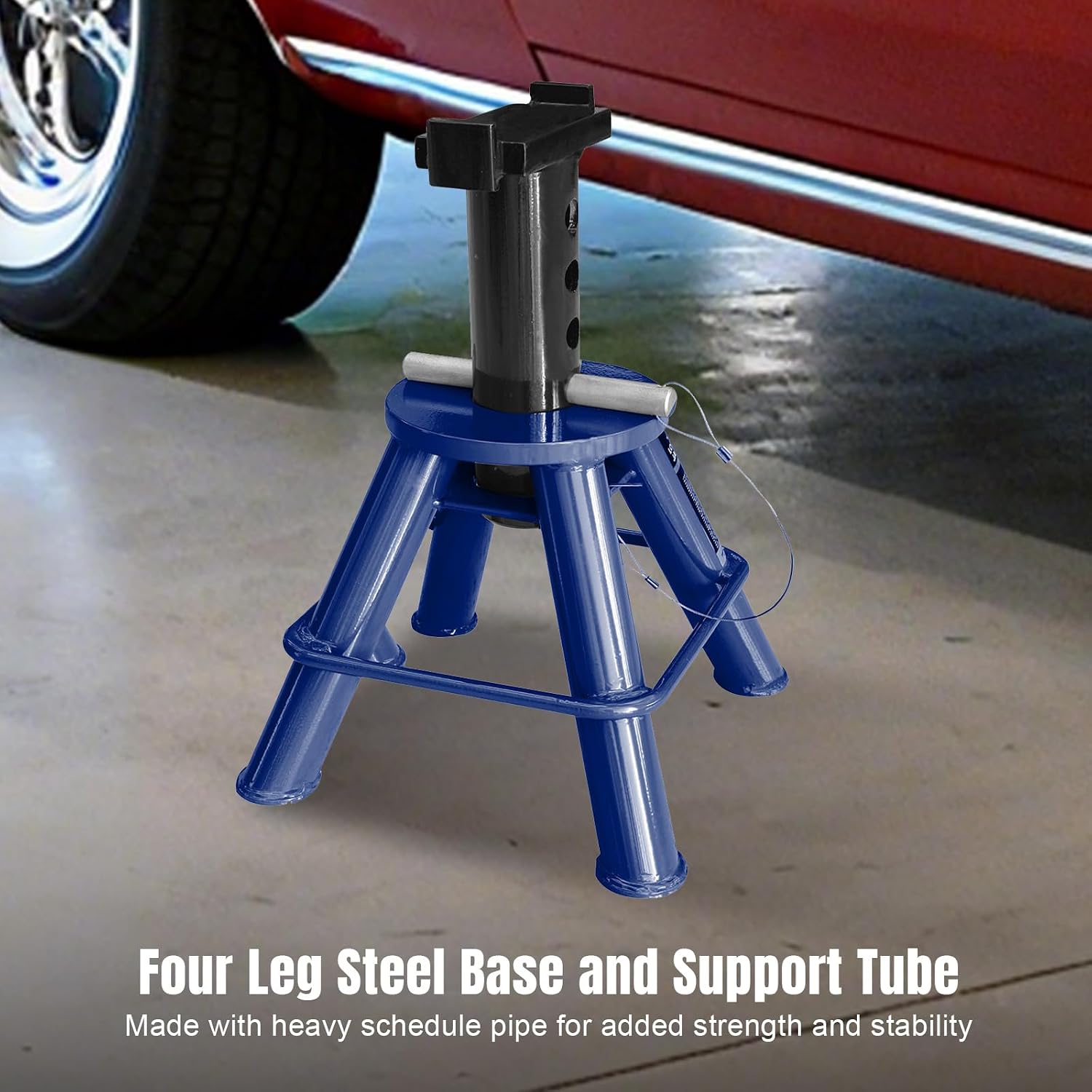 TCE TCE40753 Torin Steel Under Hoist Jack Stand: 3/4 Ton (1,500 lb) Capacity, Blue