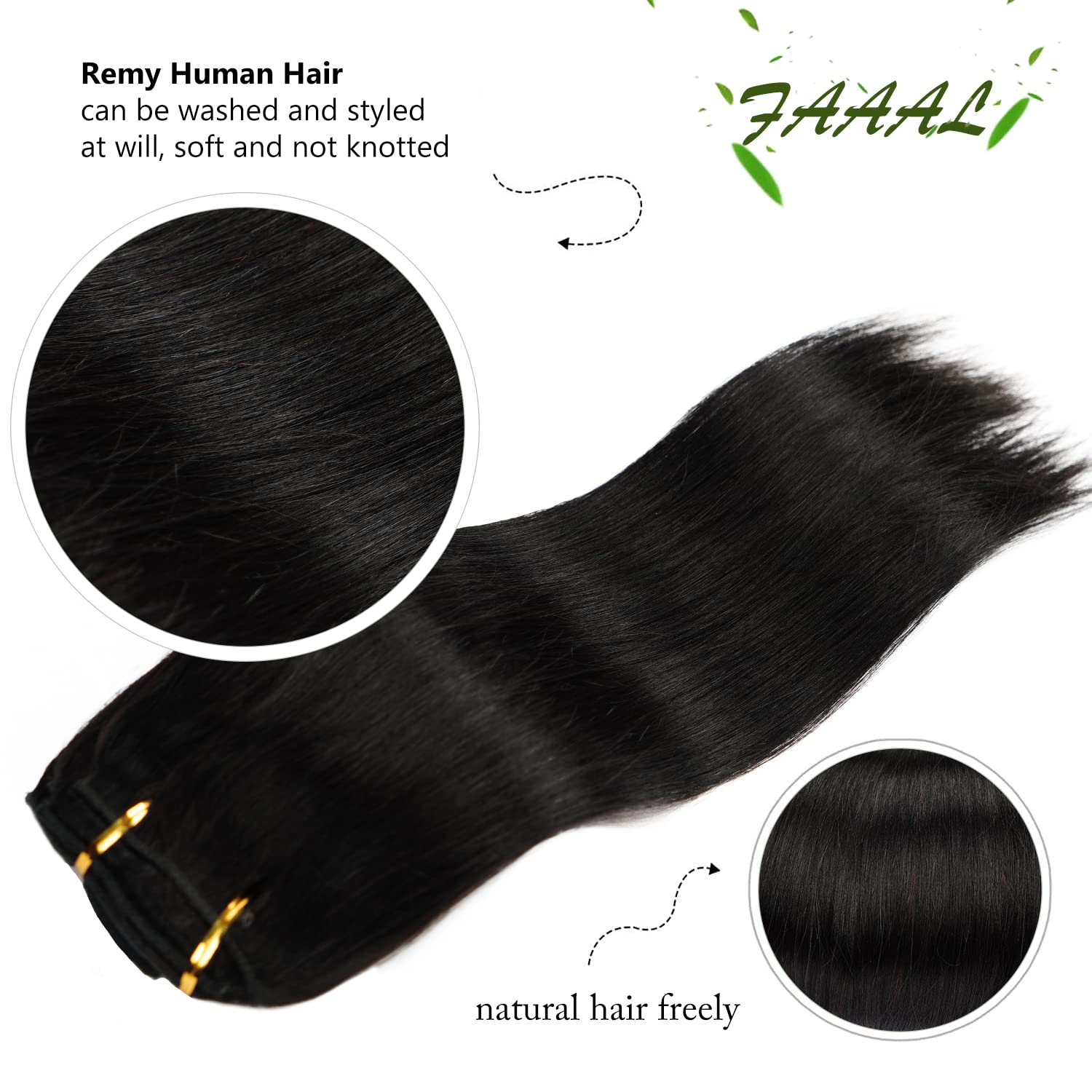 22" Clip in Human Hair Extensions Full Head 200g 10 Pieces 22 Clips Light Brown Double Weft Brazilian Real Remy Hair Extensions Thick Straight (22"