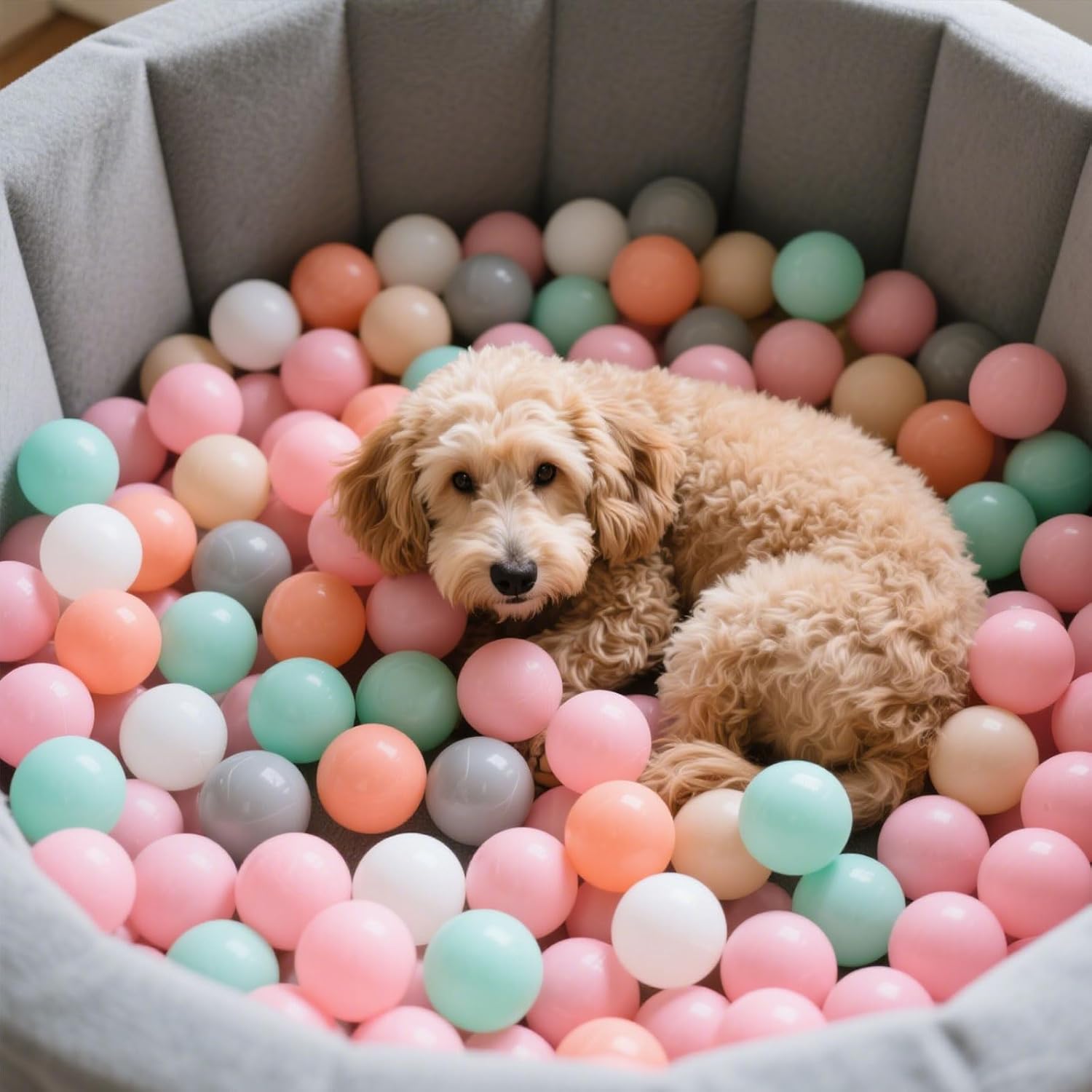GOGOSO Ball Pit Balls 100 PCS for Toddles, Kids Plastic Balls for Ball Pit, Pool, Pink Party Accessories, Birthday Decoration