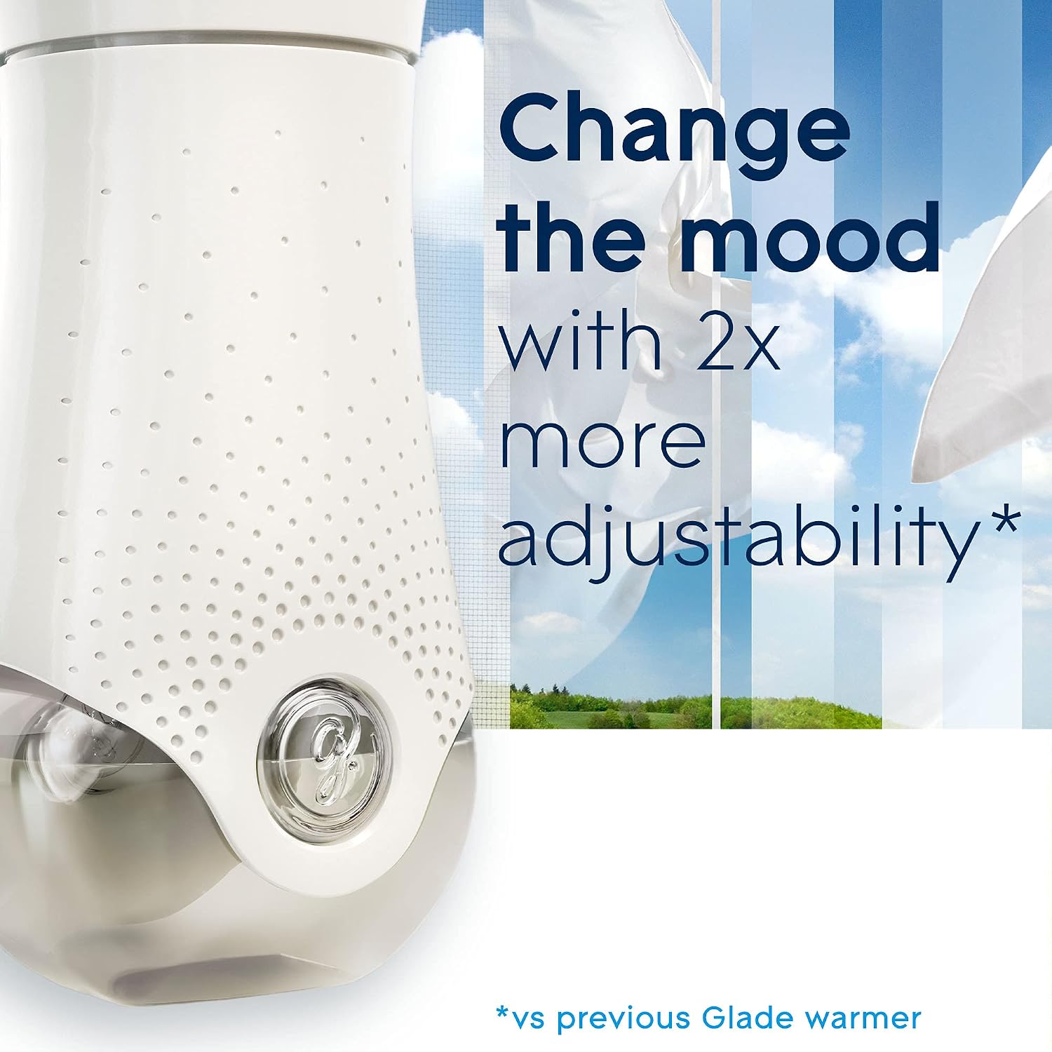 Glade PlugIns Refills Air Freshener Starter Kit, Scented and Essential Oils for Home and Bathroom, Cashmere Woods, 1.34 Fl Oz, 1 Warmer + 2 Refills