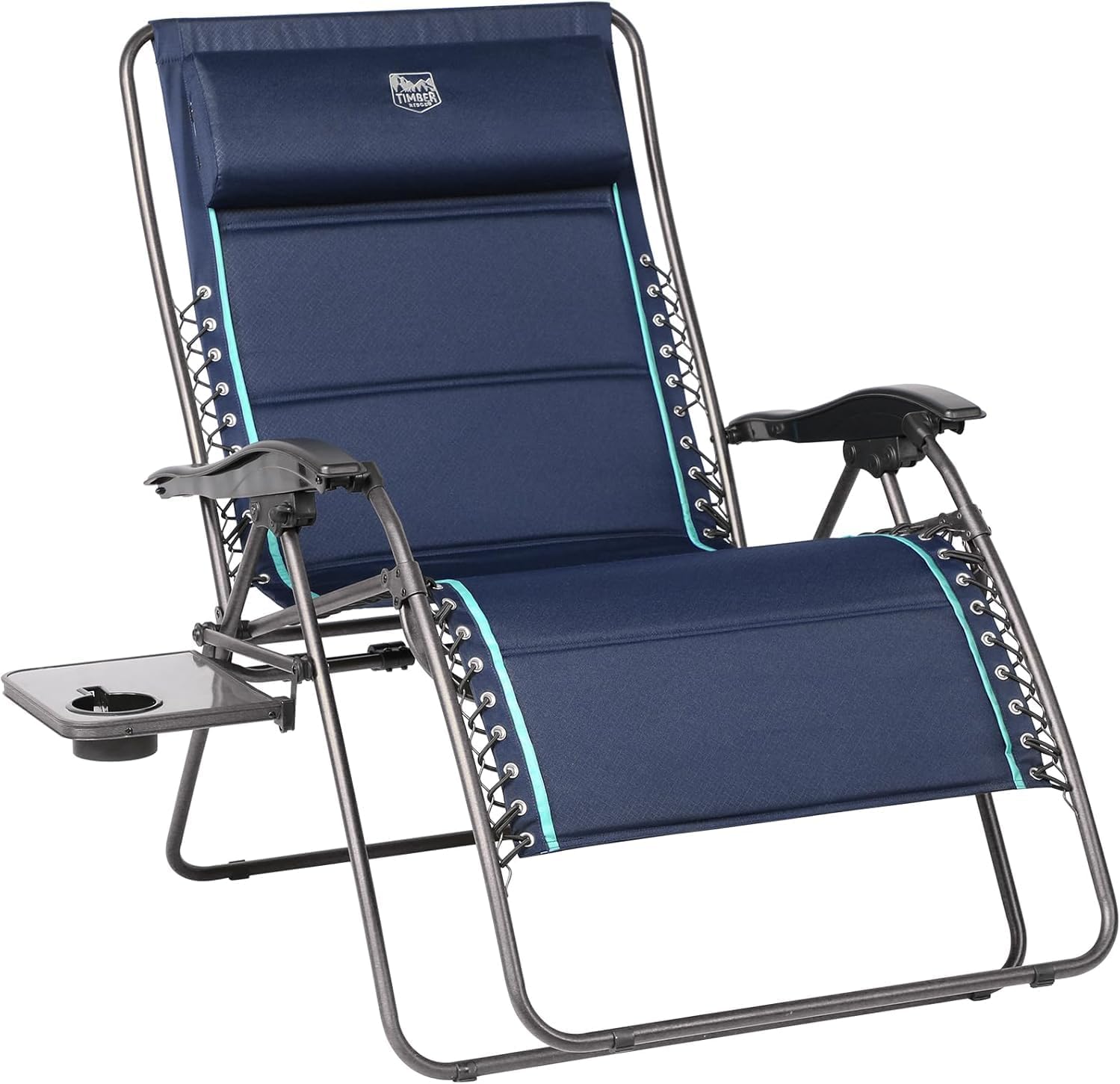 TIMBER RIDGE XXL Oversized Zero Gravity Chair, 33" Wide, 500 lb, Gray