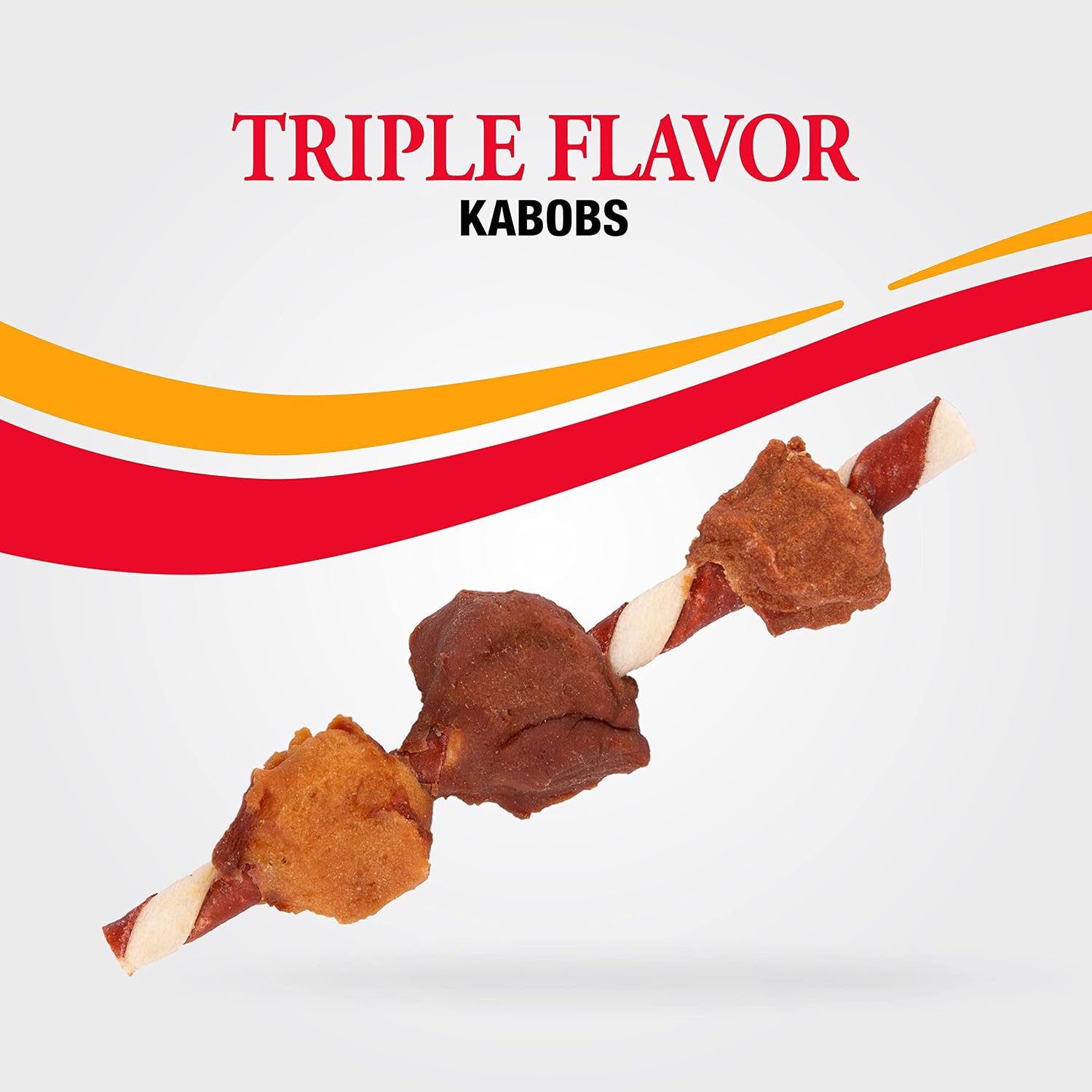 Good 'n' Fun Kabobs Long-Lasting Dog Treat Made With Real Protein, 18 Count | Premium Chicken, Pork and Beef Hide Chew, Supports Dental Health and Mental Stimulation, For Adult Dogs