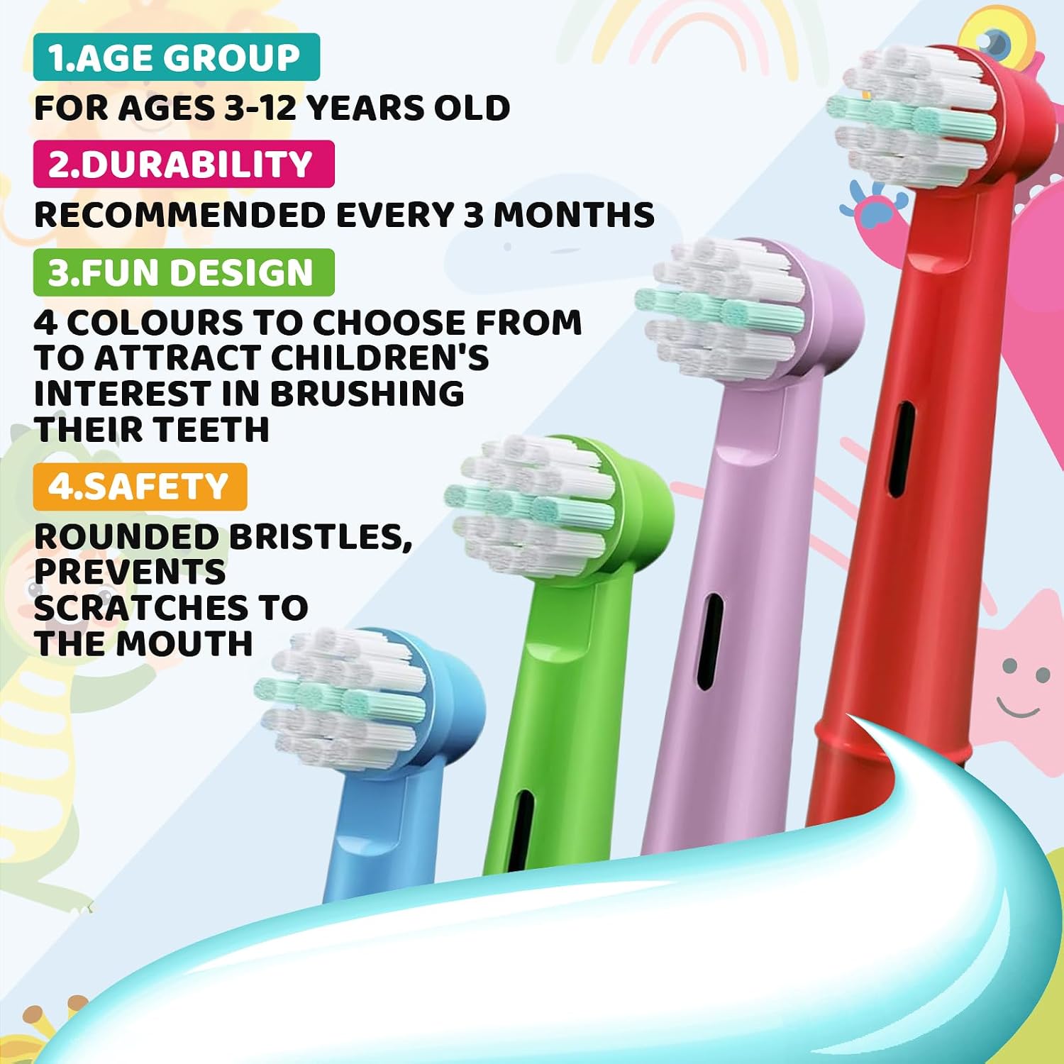 Electric Toothbrush Replacement Heads 16 Pack/Compatible Oral B Braun Replacement Brush Heads/Compatible Oral B Replacement Brush Heads