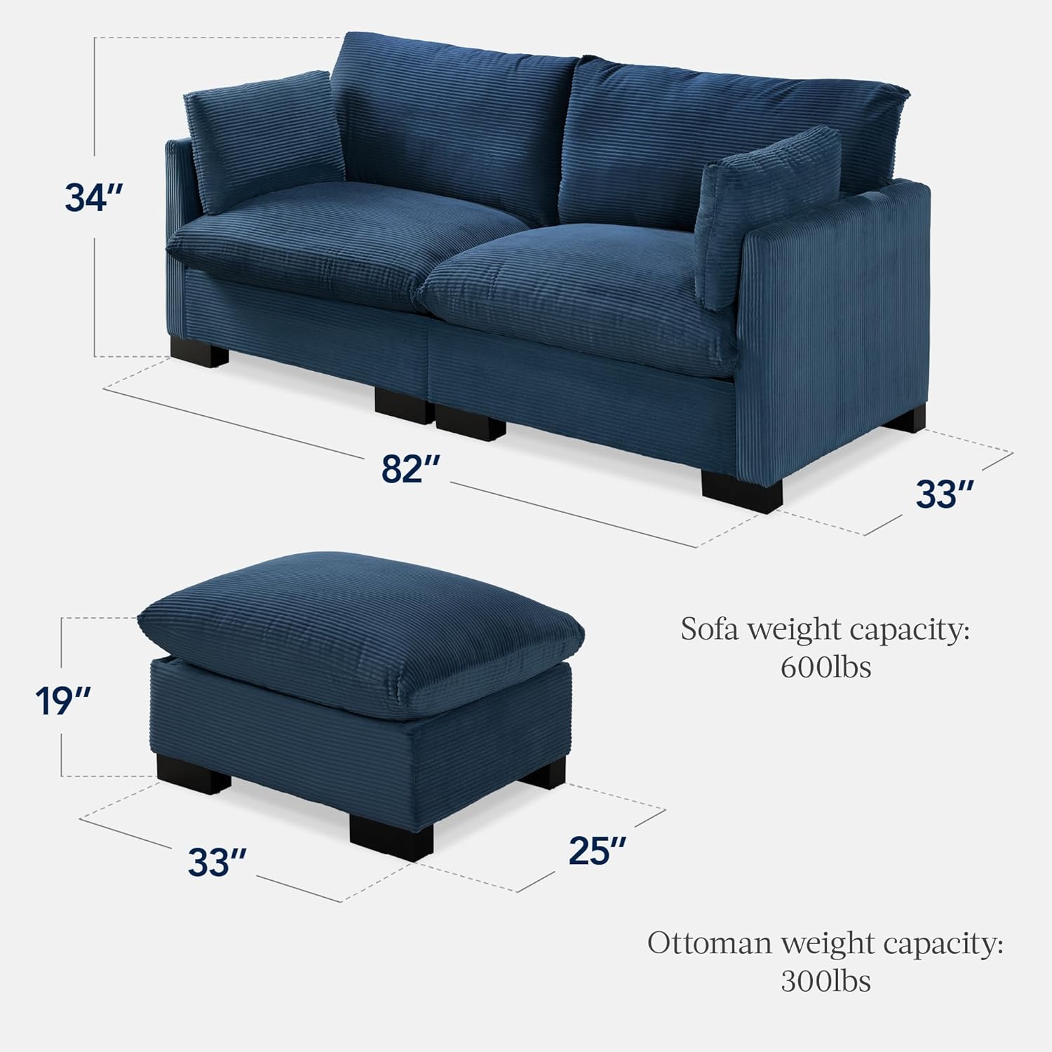 Best Choice Products Upholstered Sectional Sofa for Home, Apartment, Dorm, Bonus Room, Compact Spaces w/Chaise Lounge, 3-Seat, L-Shape Design