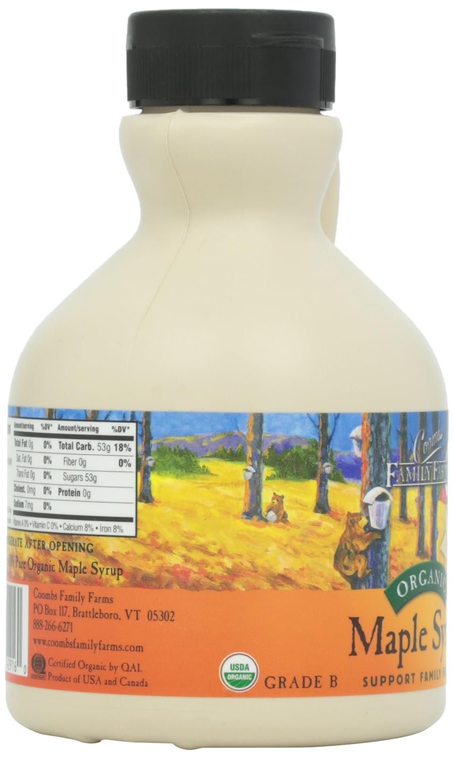 Coombs Family Farms 100% Pure Organic Maple Syrup Grade A Amber Rich, 8 Fl Oz