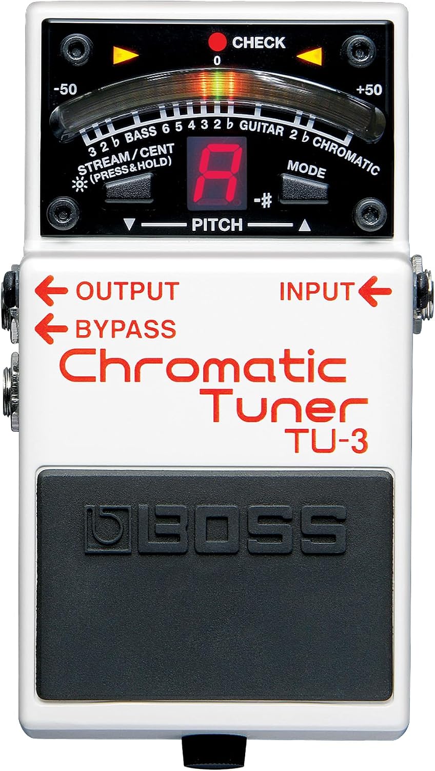 BOSS TU-3 Compact Chromatic Tuner | Perfect for Guitar & Bass | Industry-Standard Performance | Tank-Tough BOSS Stompbox Body | 21-Segment LED Meter