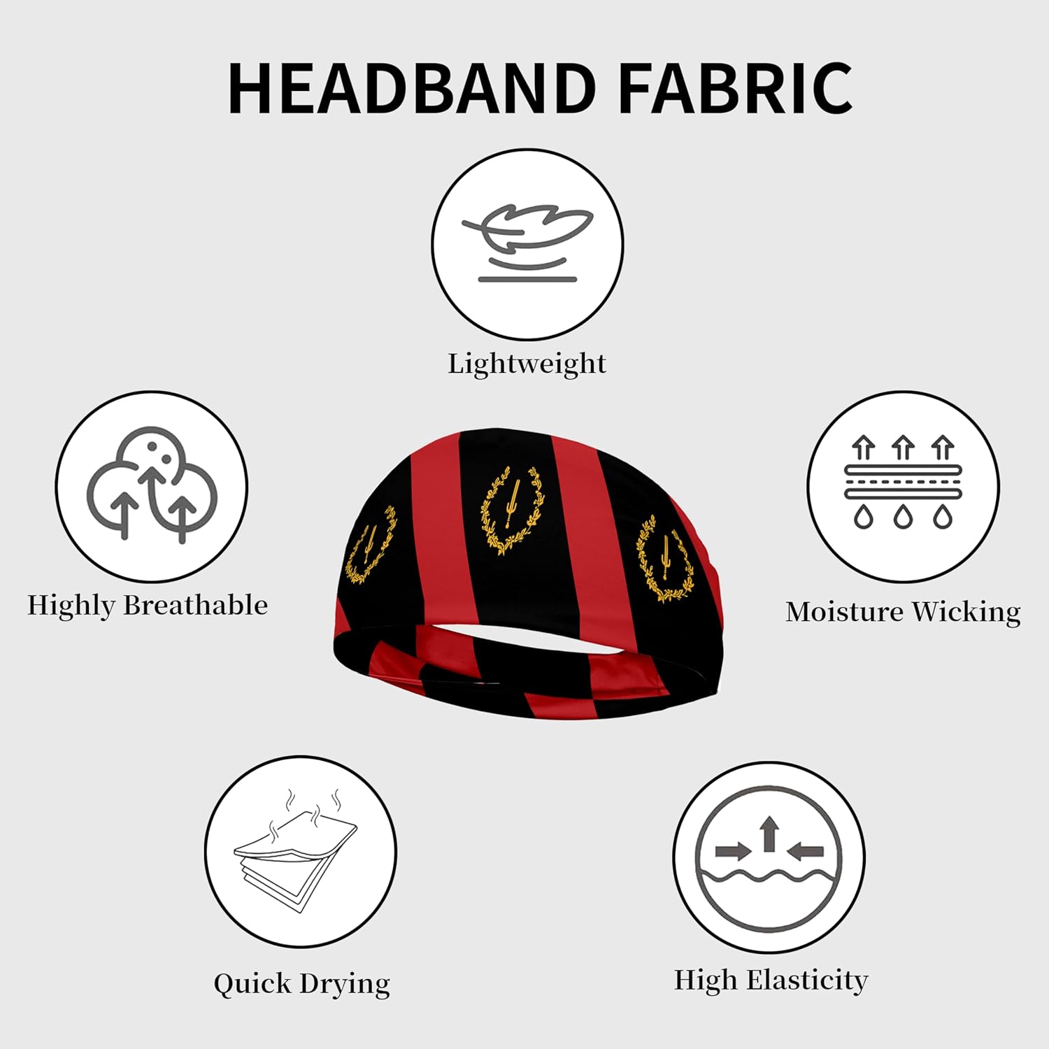 Sports Headband for Women Men,Flag Pattern Workout Head Band,Sweat Bands,Women Running Cycling Yoga Fitness,WorkoutSports Gift