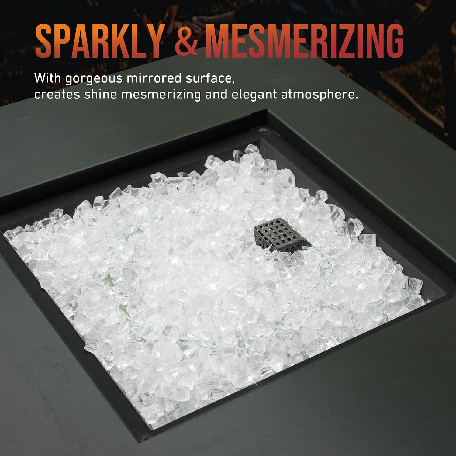 Skyflame 1/4" Pacific Blue Regular Fire Glass for Fire Pit Fireplace
