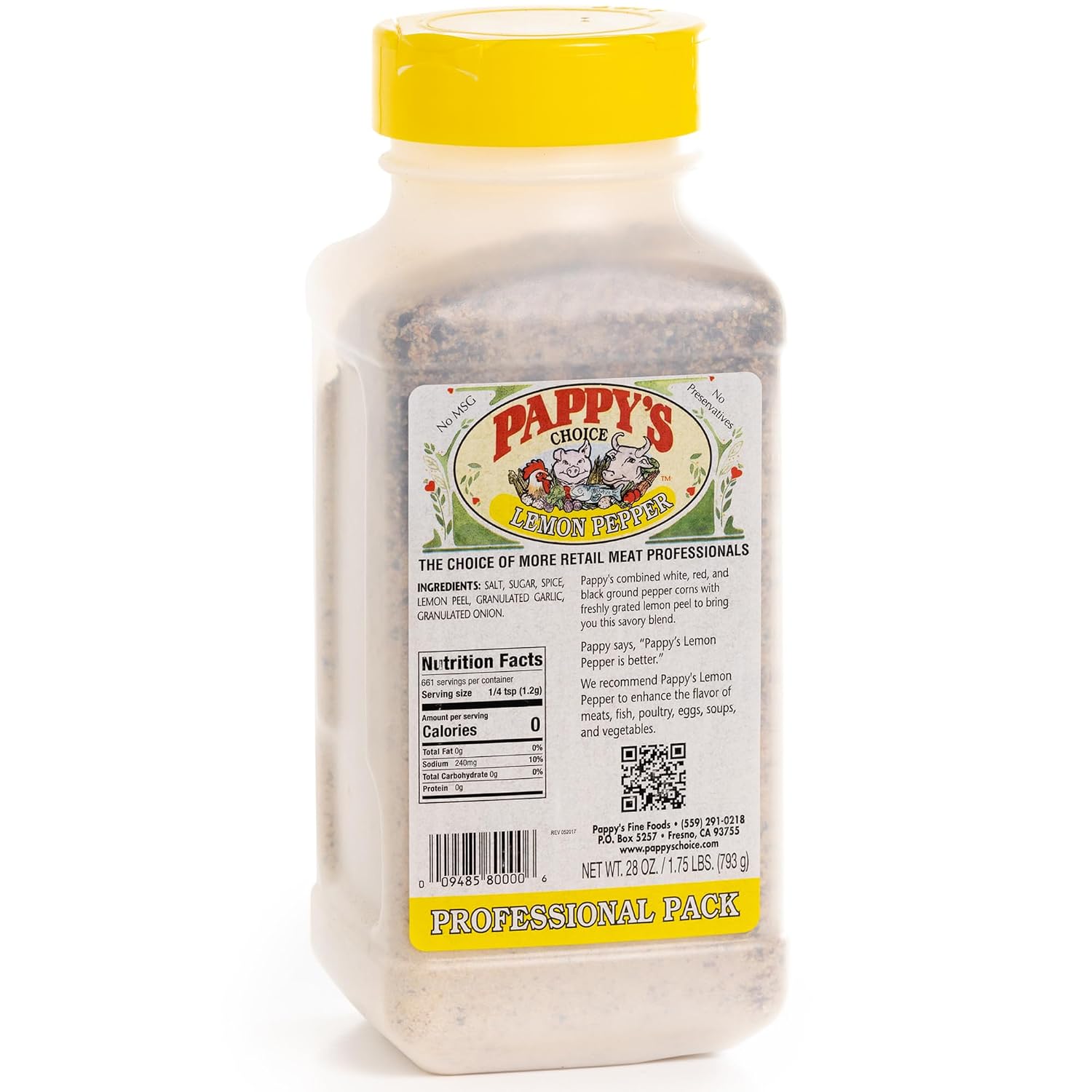 Pappy's Choice Original Seasoning, 32 Oz | California's Legendary Seasoning Blend, Santa Maria Style, Perfect for BBQ, Beef, Burgers, Brisket, Tri-tip and Steak