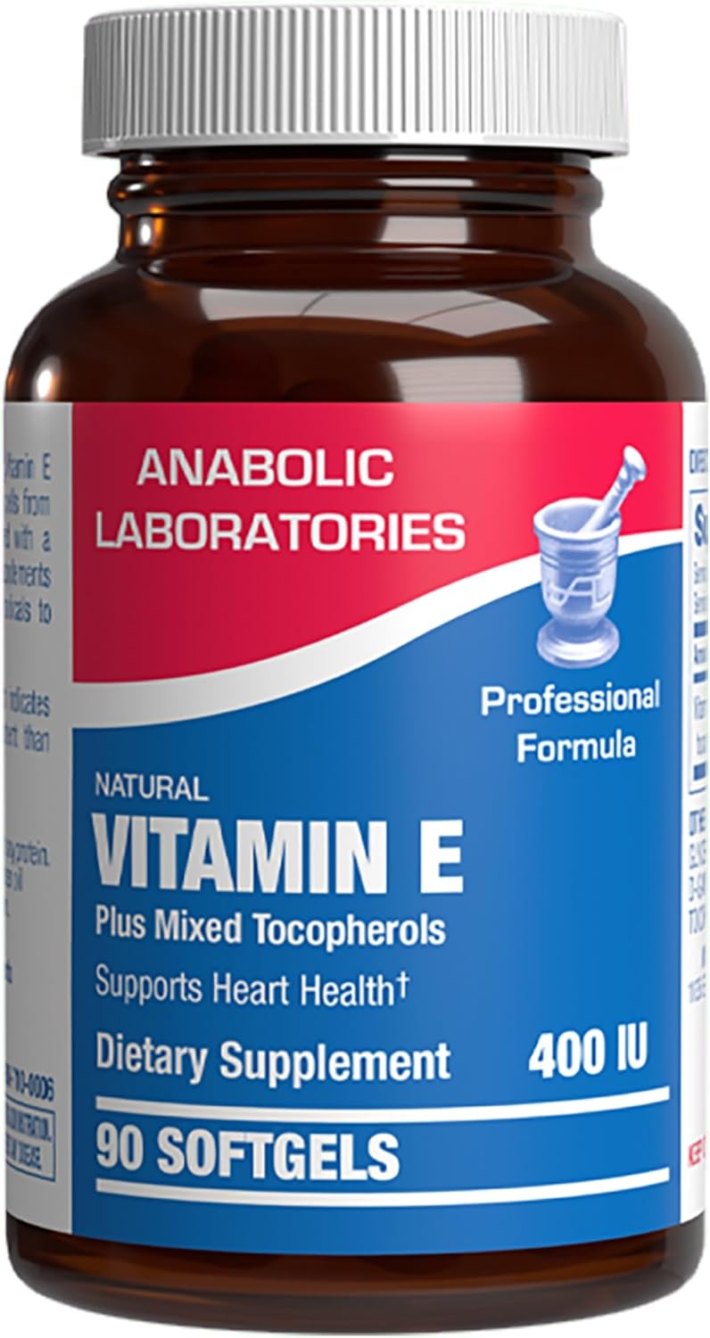 Vitamin E 400 IU Softgels - Clinical Formula Natural Vitamin E Supplement Complex with d-Alpha Tocopherol & Mixed Tocopherols for Hair Skin & Nails