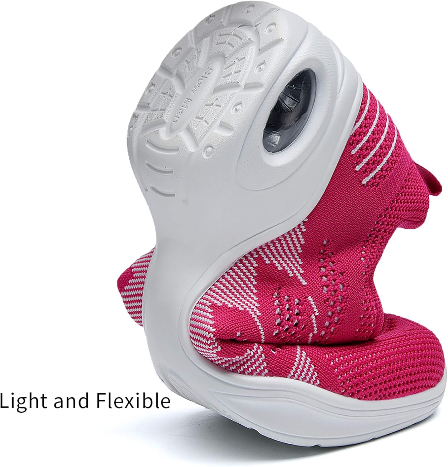 Slow Man Women's Jazz Shoes Lace-up Sneakers - Breathable Air Cushion Lady Split Sole Athletic Walking Dance Shoes Platform
