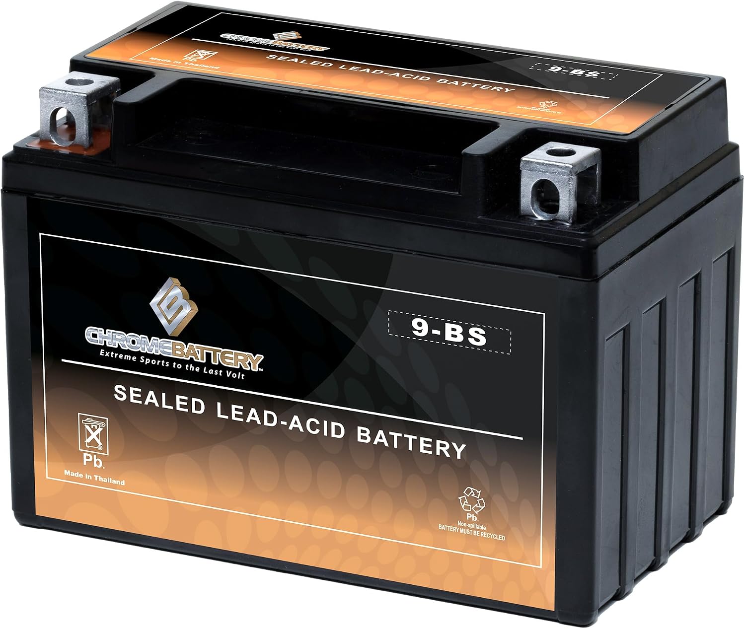 CB CHROMEBATTERY YTX30L-BS 12V 385 CCA AGM – Maintenance-Free 30Ah Battery for Harley, ATV, UTV, Snowmobile, Jet Ski – T3 Nut & Bolt Terminal – Fits Harley Touring, Polaris Sportsman 850