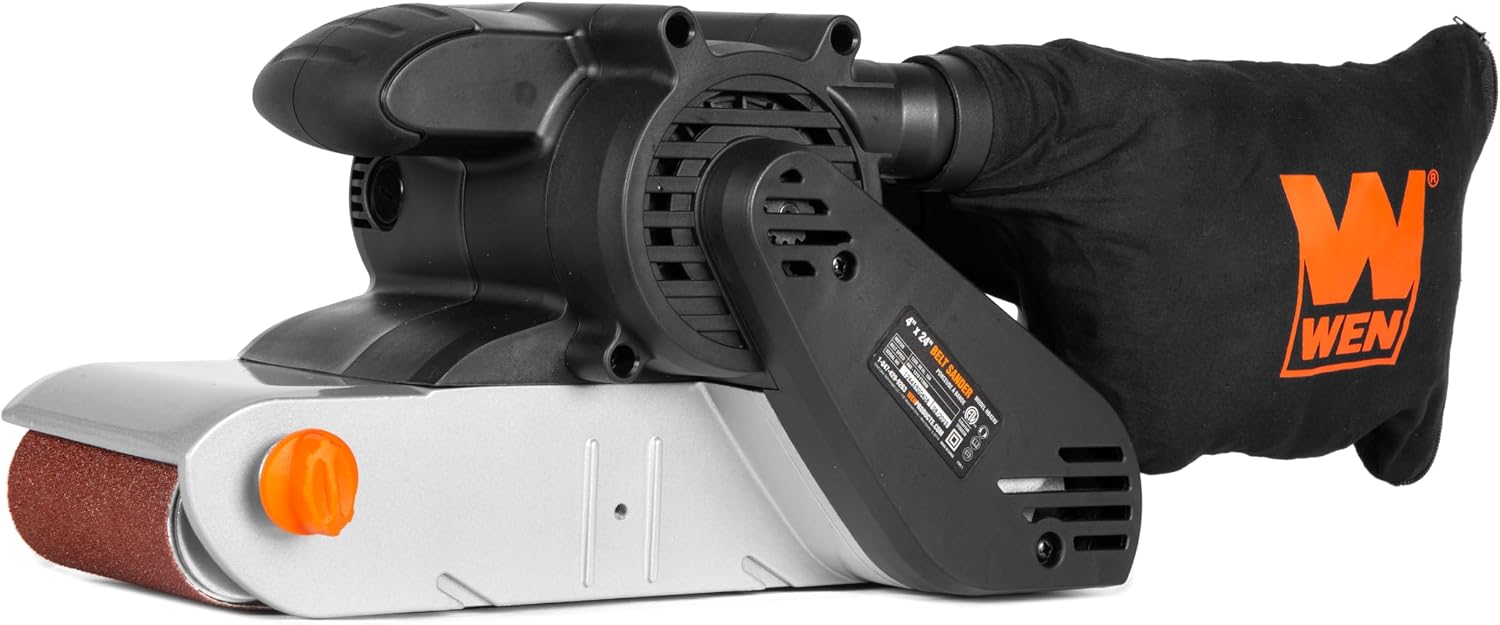 WEN 6321 7-Amp 3 in. x 21 in. Corded Belt Sander with Dust Bag , Black
