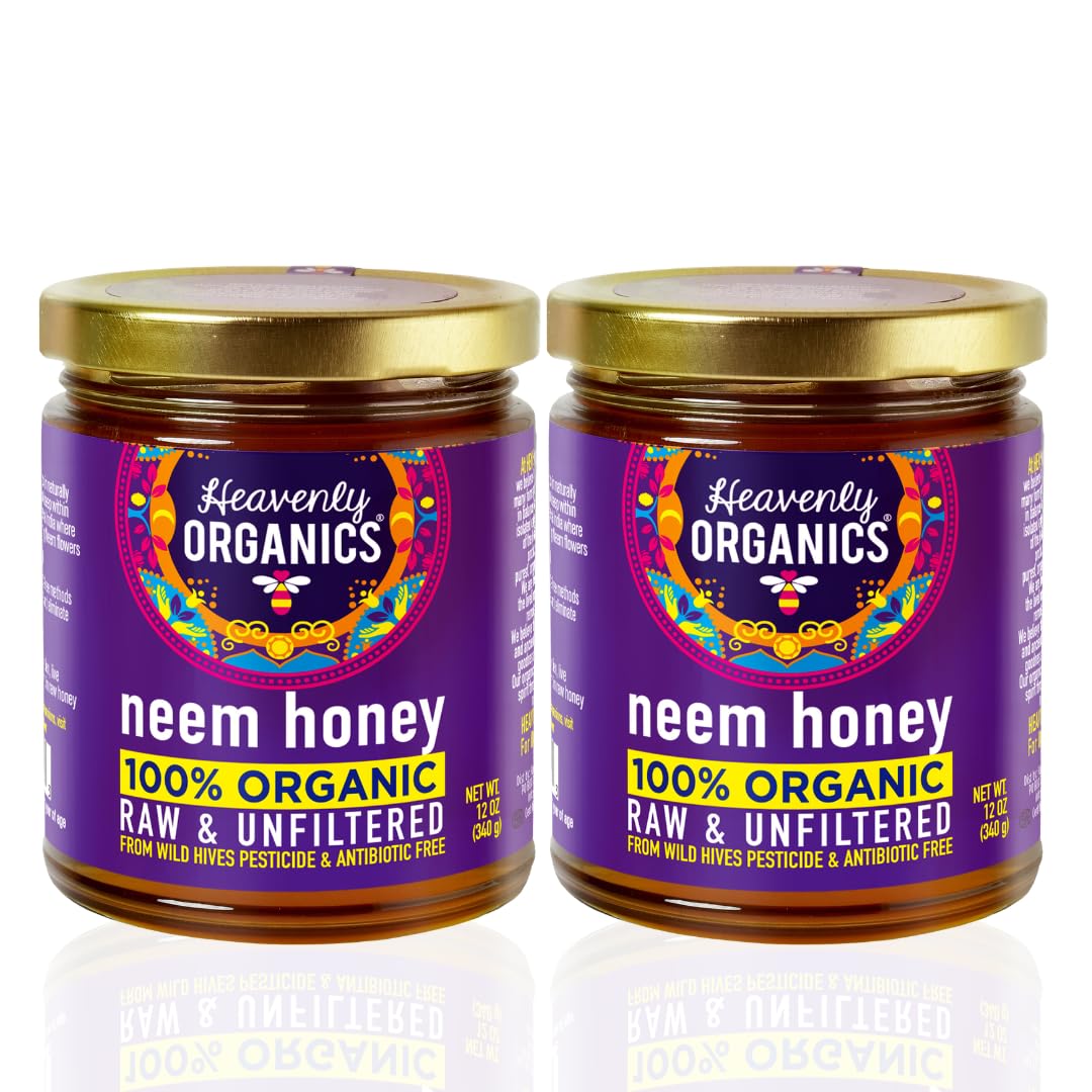 Heavenly Organics Organic Wild Forest Raw Neem Honey - 12 oz