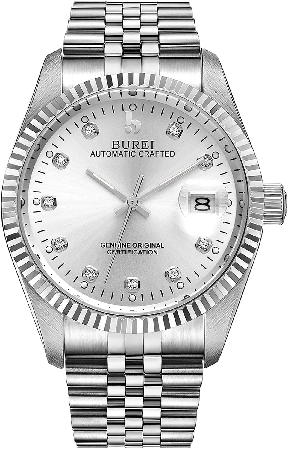 BUREI Men's Luxury Automatic Watch Fashion Waterproof Mechanical Watch, Adjustable Stainless Steel Two Tone Strap,Gift for Men