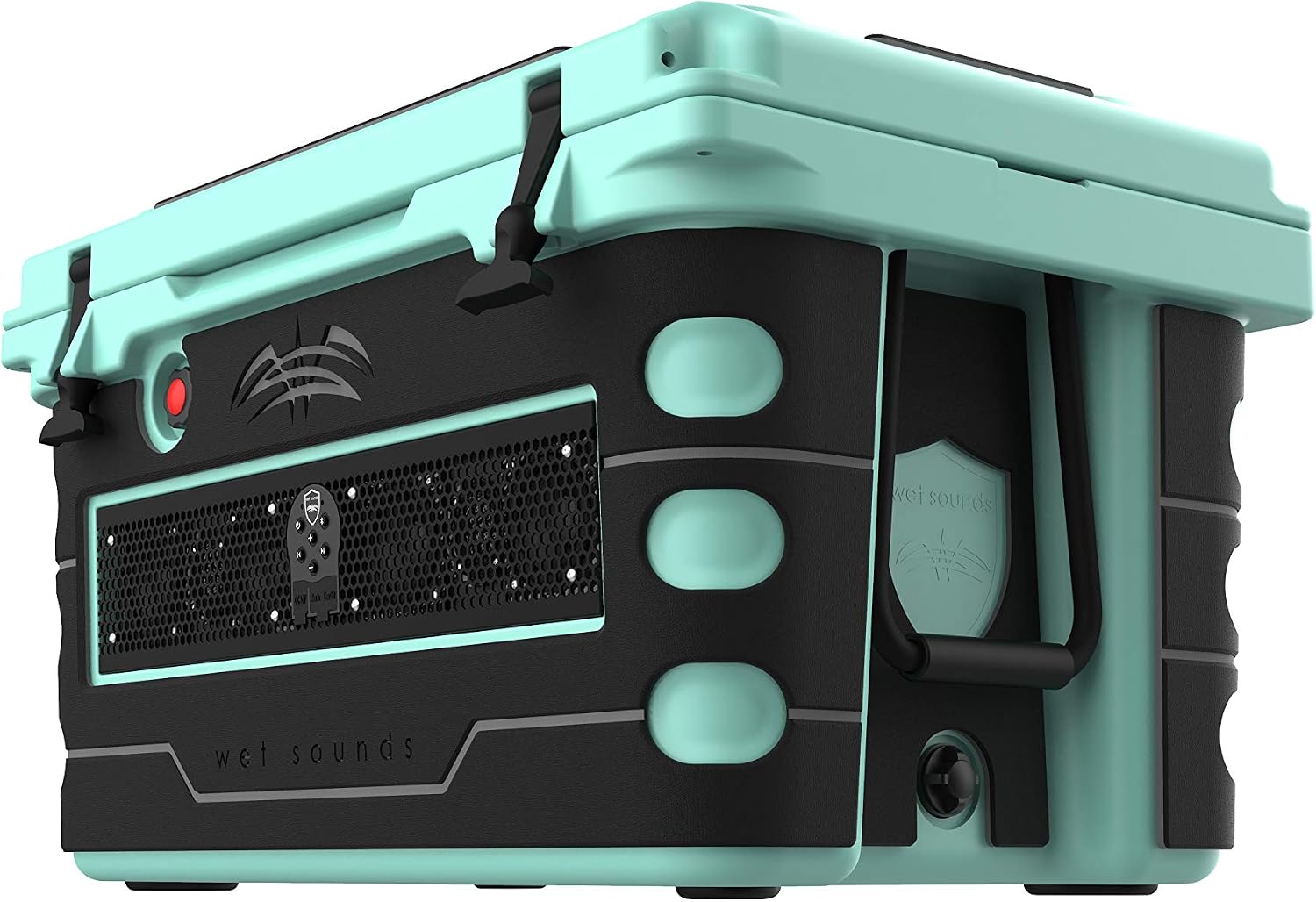 Wet Sounds Stealth SHIVR-55-SFM Seafoam Audio Cooler Speaker Bundle | Seafoam high-output audio cooler speaker system with full Gator Step kit in