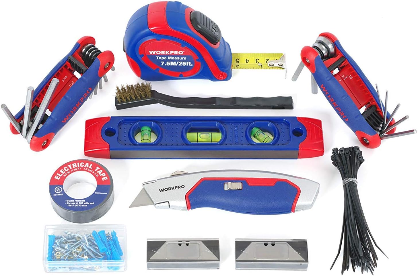 WORKPRO 322-Piece Home Repair Tool Kit With Carrying Bag - Basic Household Hand Tools