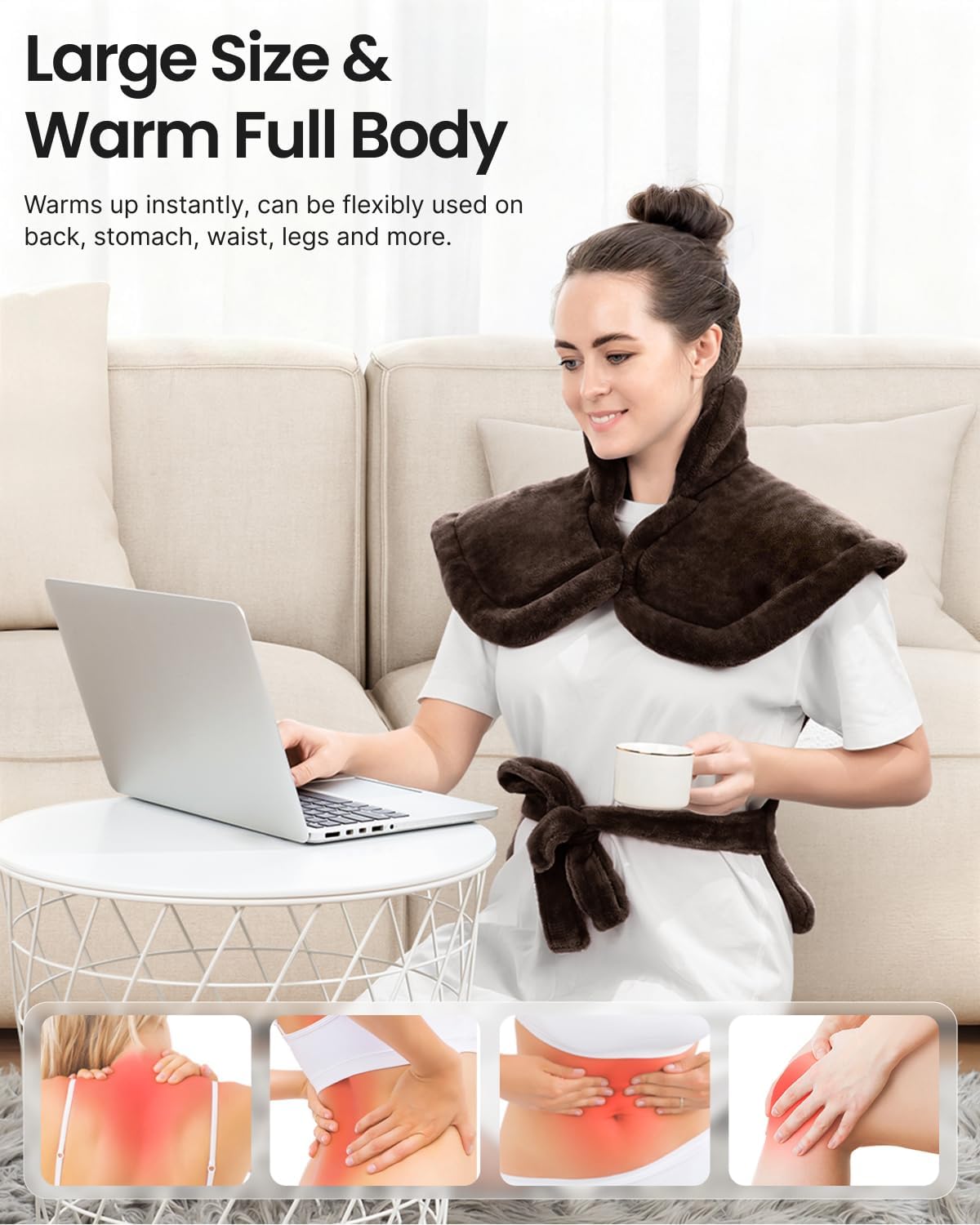 RENPHO Heating Pad for Back, Gift for Women & Men, FSA Eligible HSA