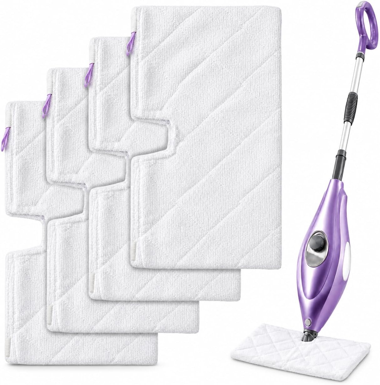 4 Pack Steam Mop Replacement Pads Compatible with Shark Steam Pocket Mop S3500 Series (S3501, S3601, S3550, S3901, SE450)