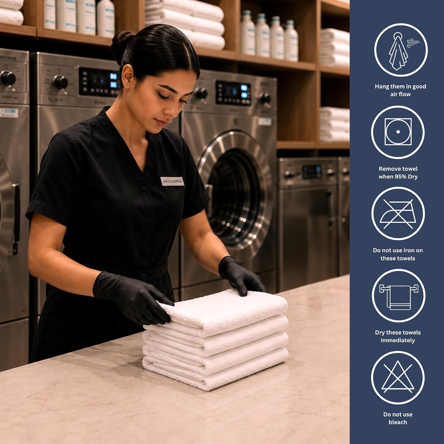 Utopia Towels Salon Towels, Pack of 24, 16x27 in, 100% Cotton, White | Highly Absorbent Lightweight Cotton Salon Towels for Hand, Gym & Beauty Care - Soft, Ideal for Spa & Home Hair Care