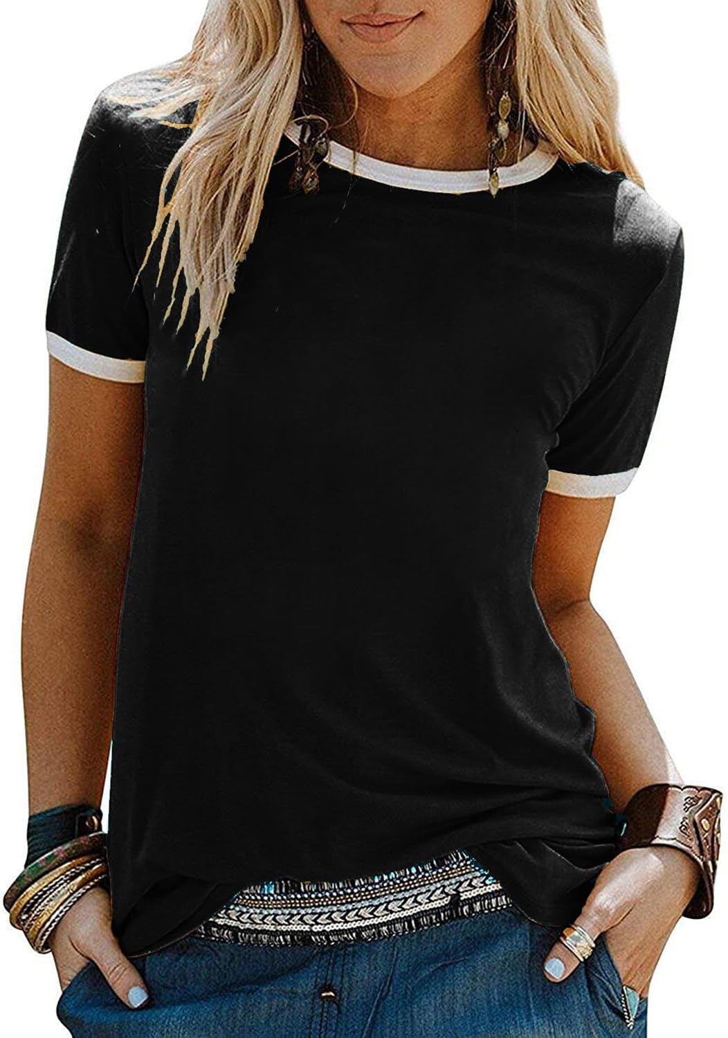 YEXIPO Graphic Tees for Women Short Sleeve Summer Tops Casual Cute T Shirts