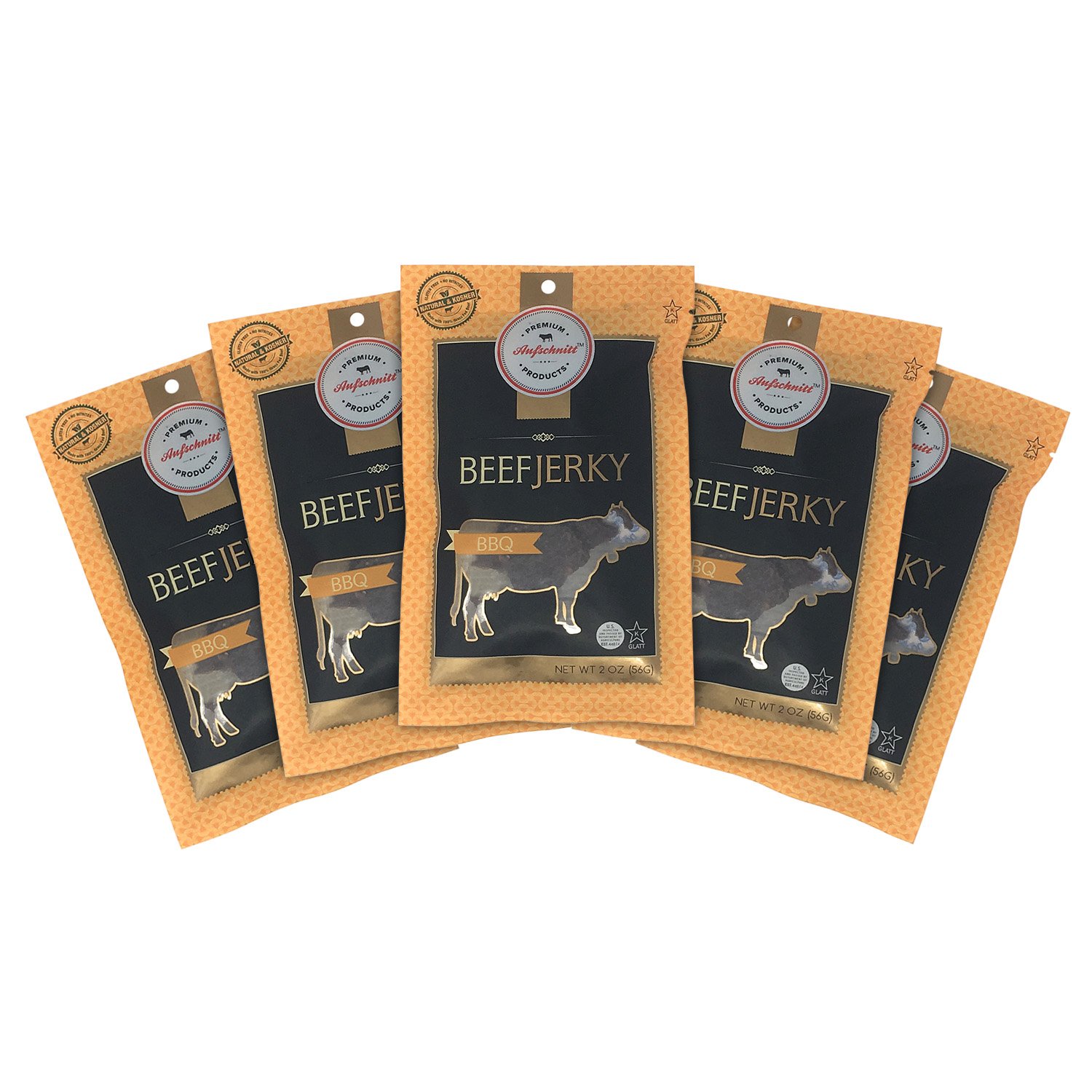 Aufschnitt Grass Fed Beef Jerky - Low Sodium, Certified Kosher - Made in USA - Keto Friendly - 3 Pack, Sweet Variety